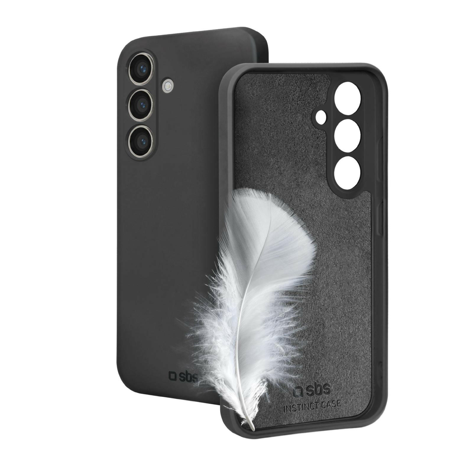 SBS Instinct Hülle für Samsung A36, Schwarz, TPU, Mikrofaser.