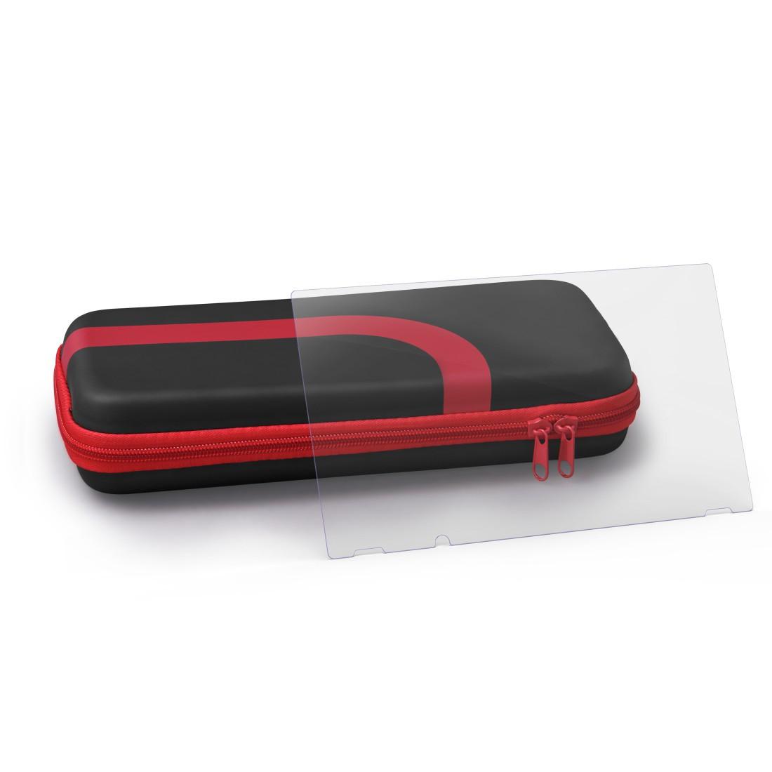 uRAGE 8-in-1 Schutzhülle für Nintendo Switch, Schwarz/Rot