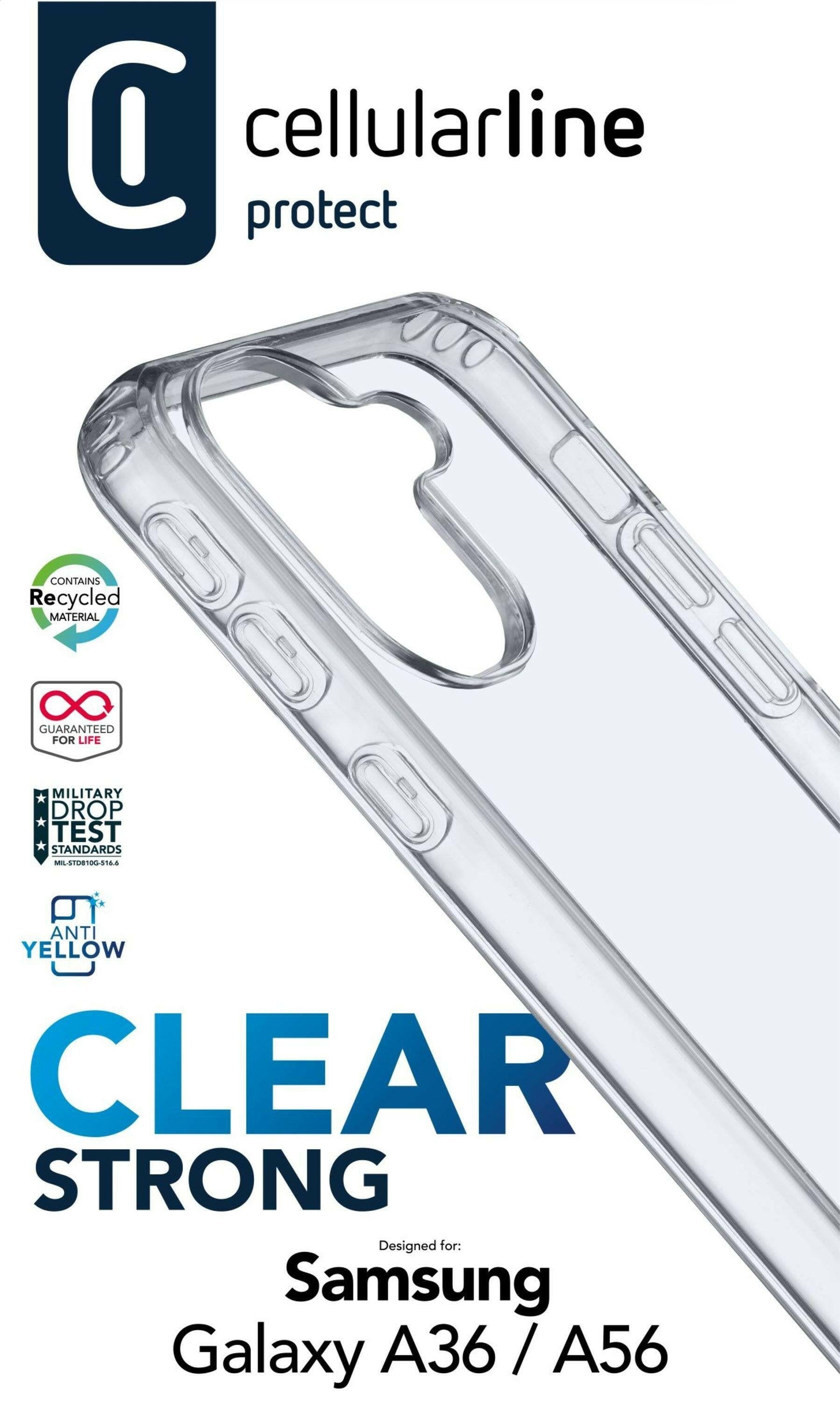 Cellularline Clear Strong Case für Samsung A36/A56 5G.