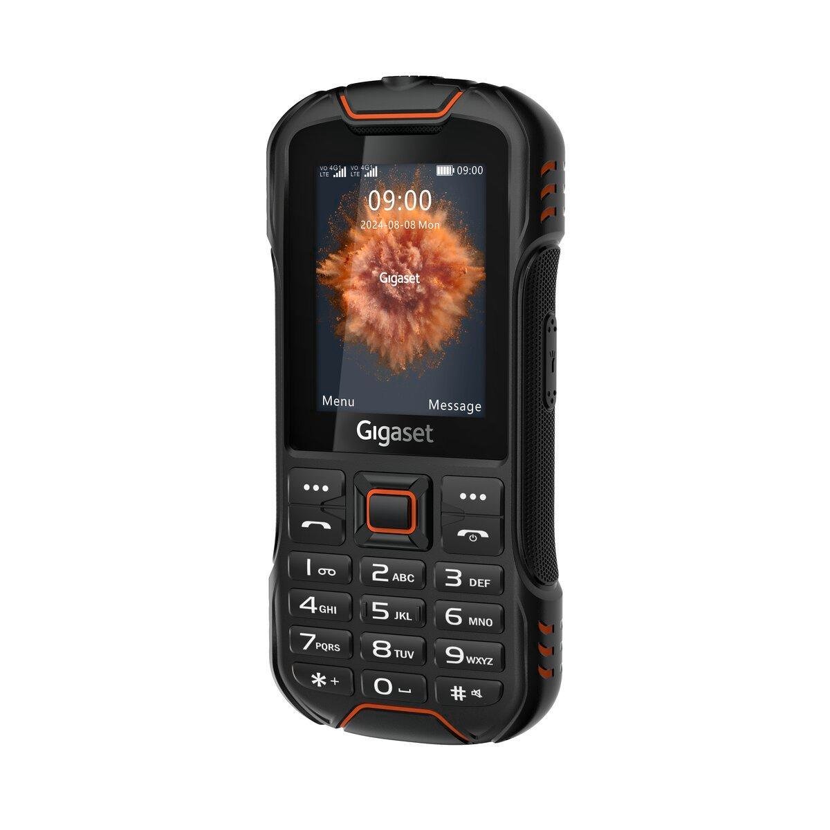 Gigaset GLX8 Tastenhandy Schwarz/Orange – IP68 4G Dual-SIM