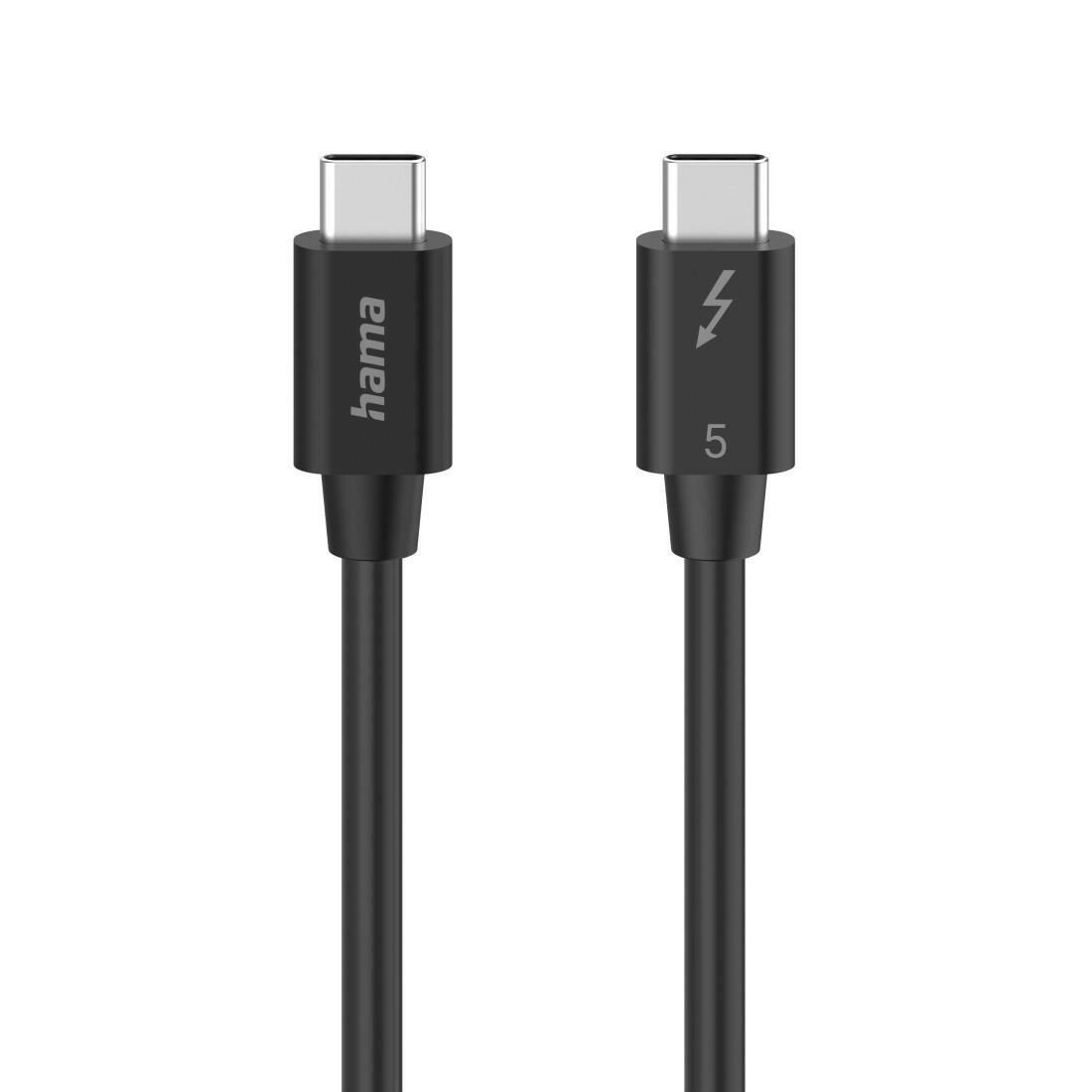 Hama Thunderbolt-5 USB-C-Kabel, 80 Gbit/s, 8K, 1m.