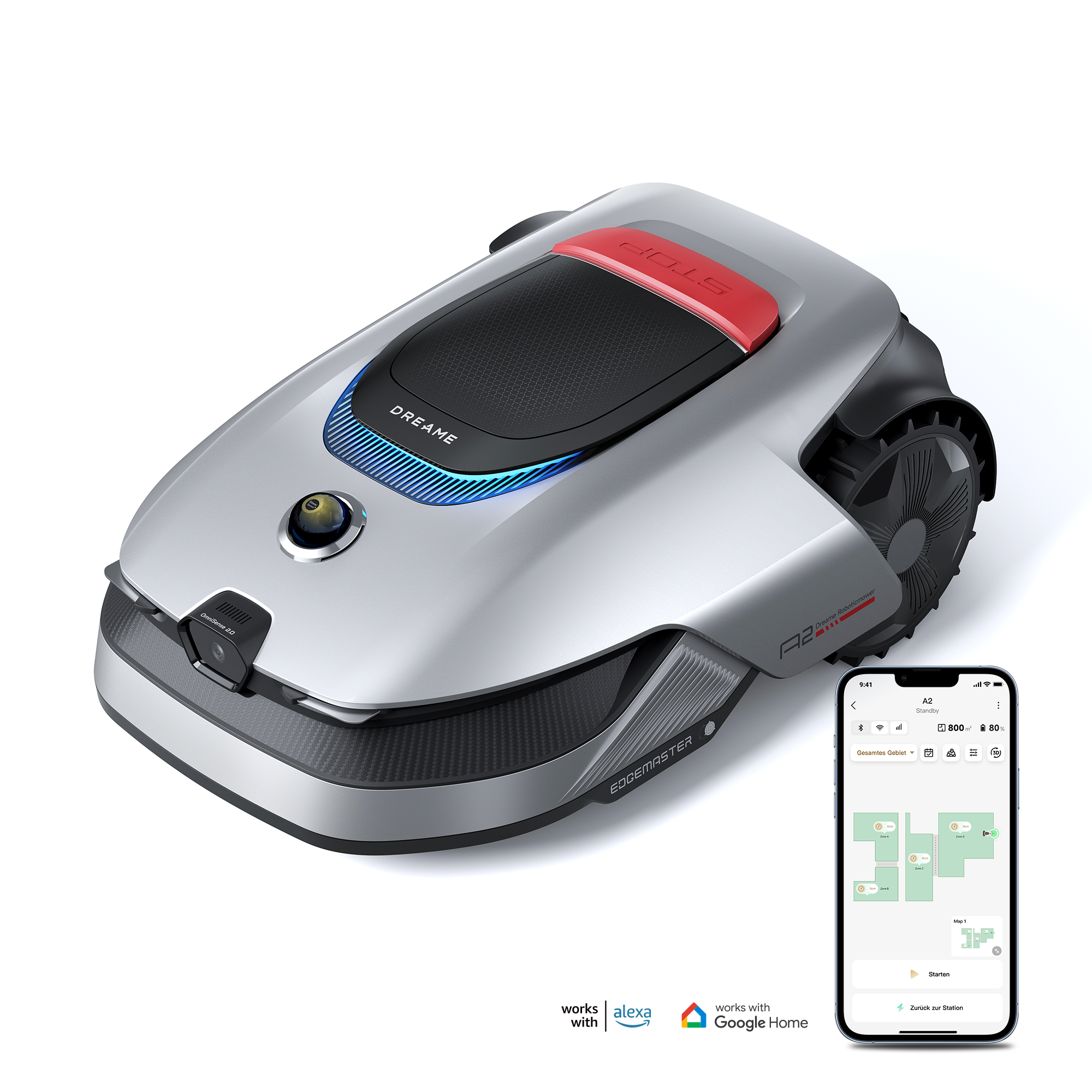 Dreame A2 3000 Rasenmähroboter – 3D-LiDAR AI, 3000