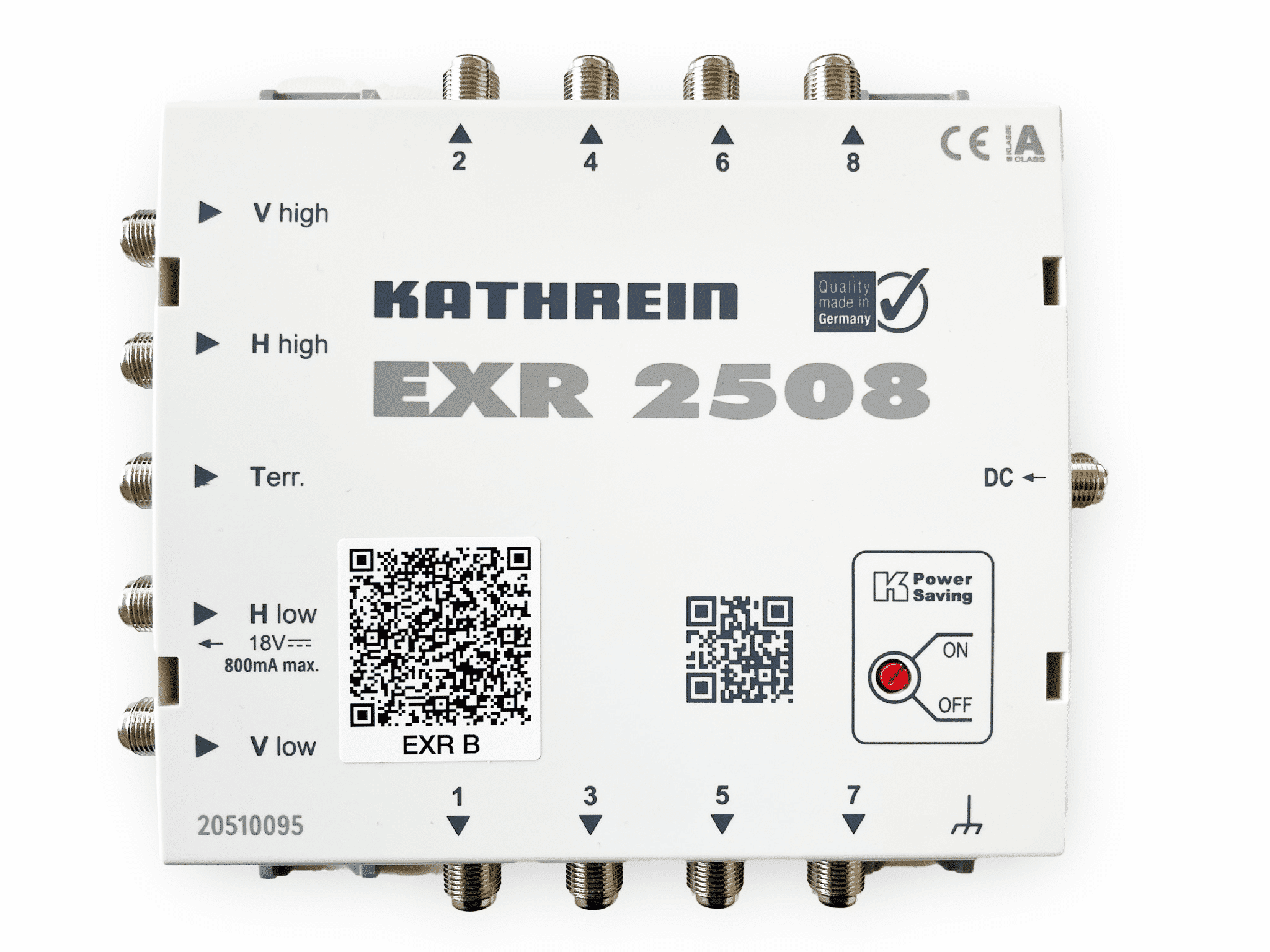 Kathrein EXR 2508 Kaskaden-Multischalter für 8 Teilnehmer.