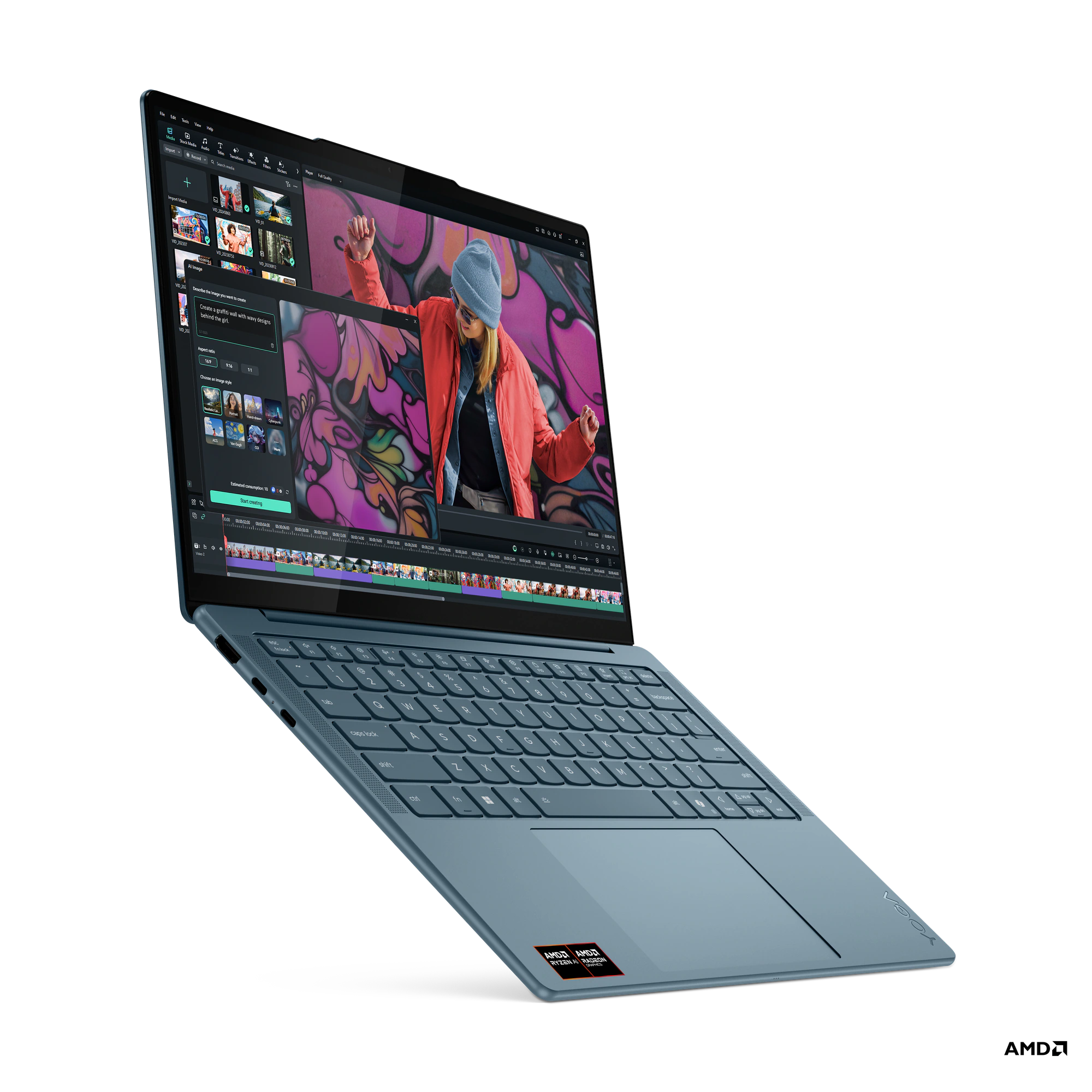 Lenovo Yoga Slim 7 Laptop 14" WUXGA, Ryzen AI 5, 16GB RAM.