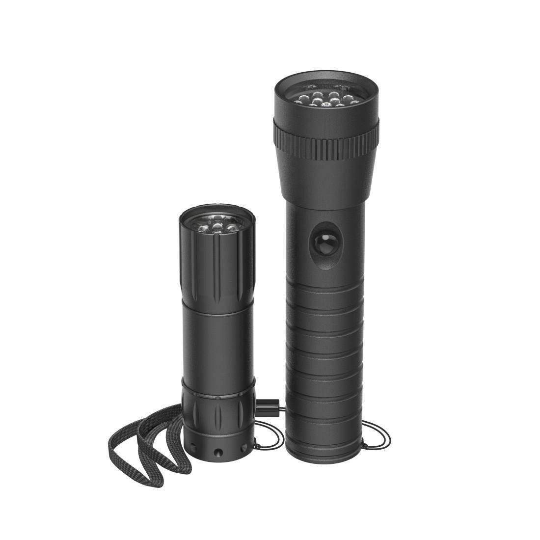 HAMA FL-DUO LED-Taschenlampe 2er-Set, Aluminium robust.