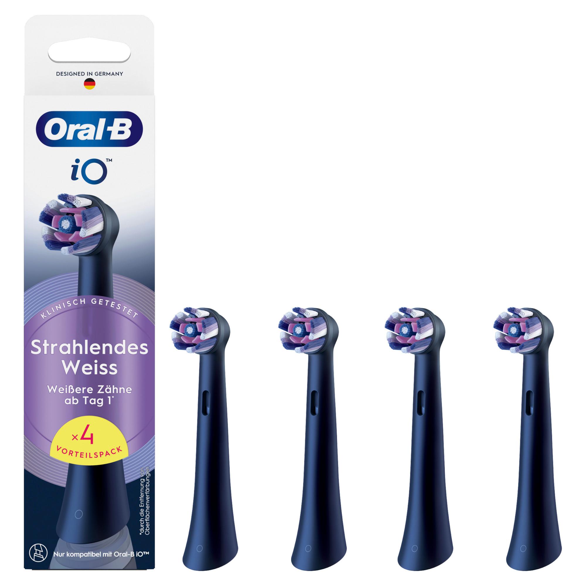 Oral-B iO Strahlendes Weiss Aufsteckbürsten 4er Schwarz