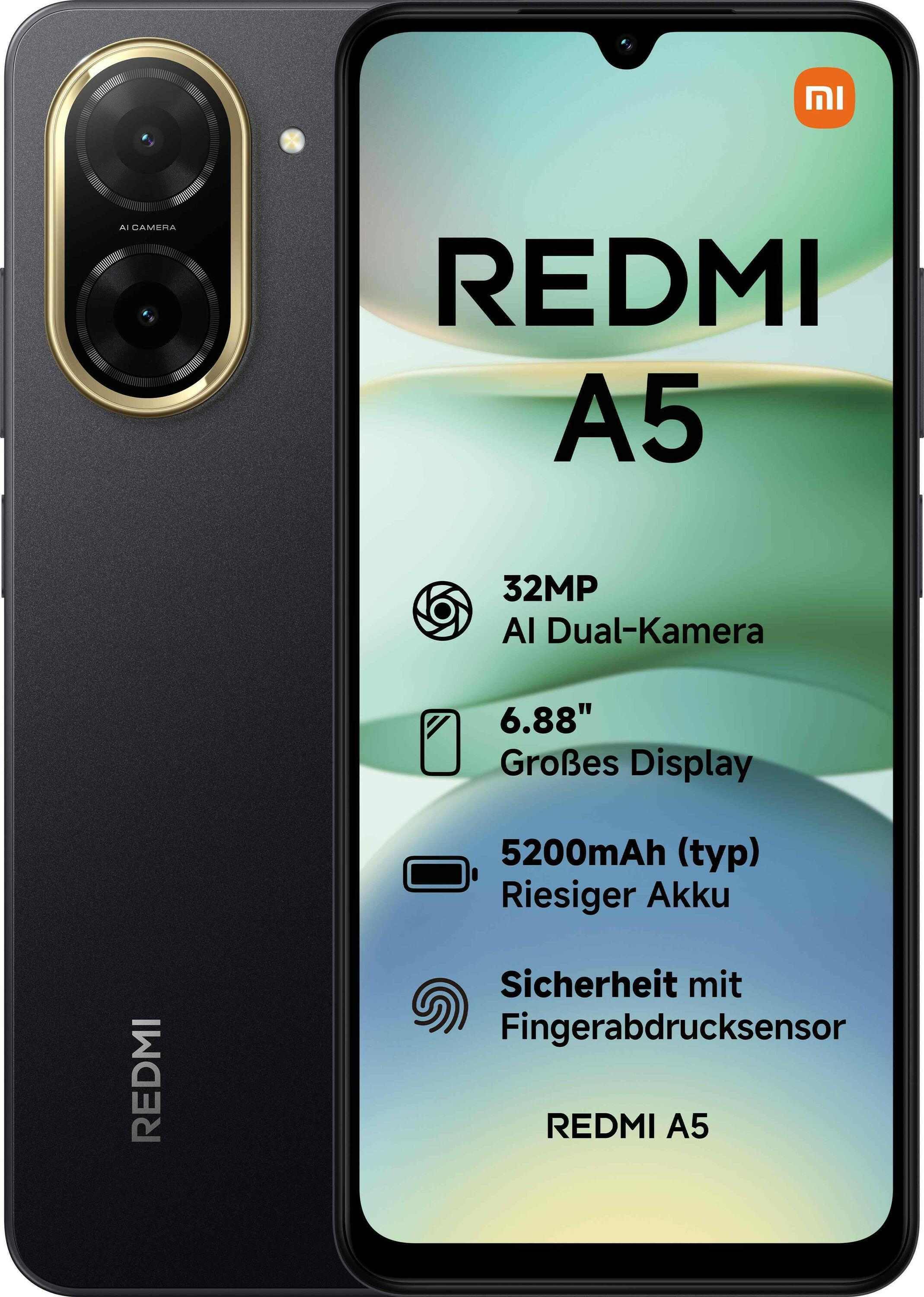 Xiaomi Redmi A5 3GB/64GB Smartphone, 32MP Kamera, 6,88" HD.