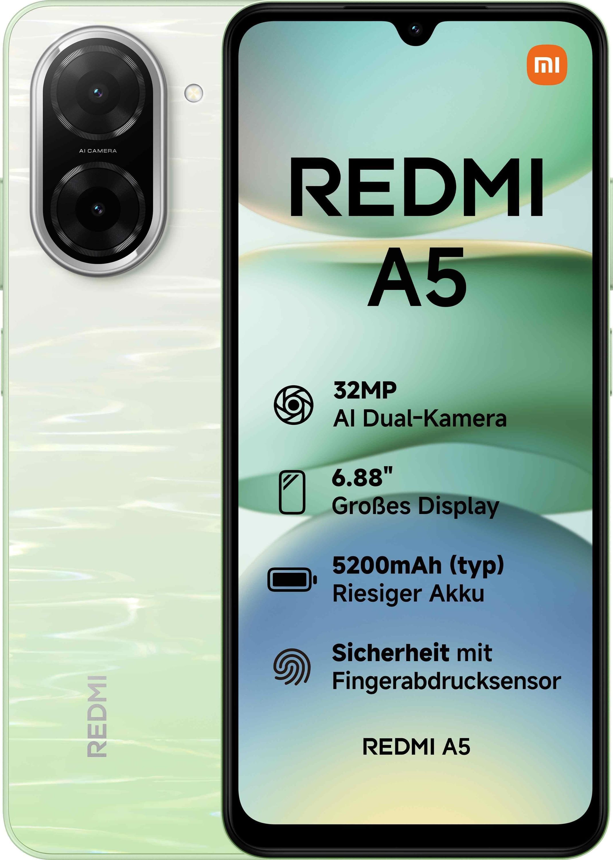 Xiaomi Redmi A5 Smartphone 64GB, 32 MP Kamera, 6,88" Display