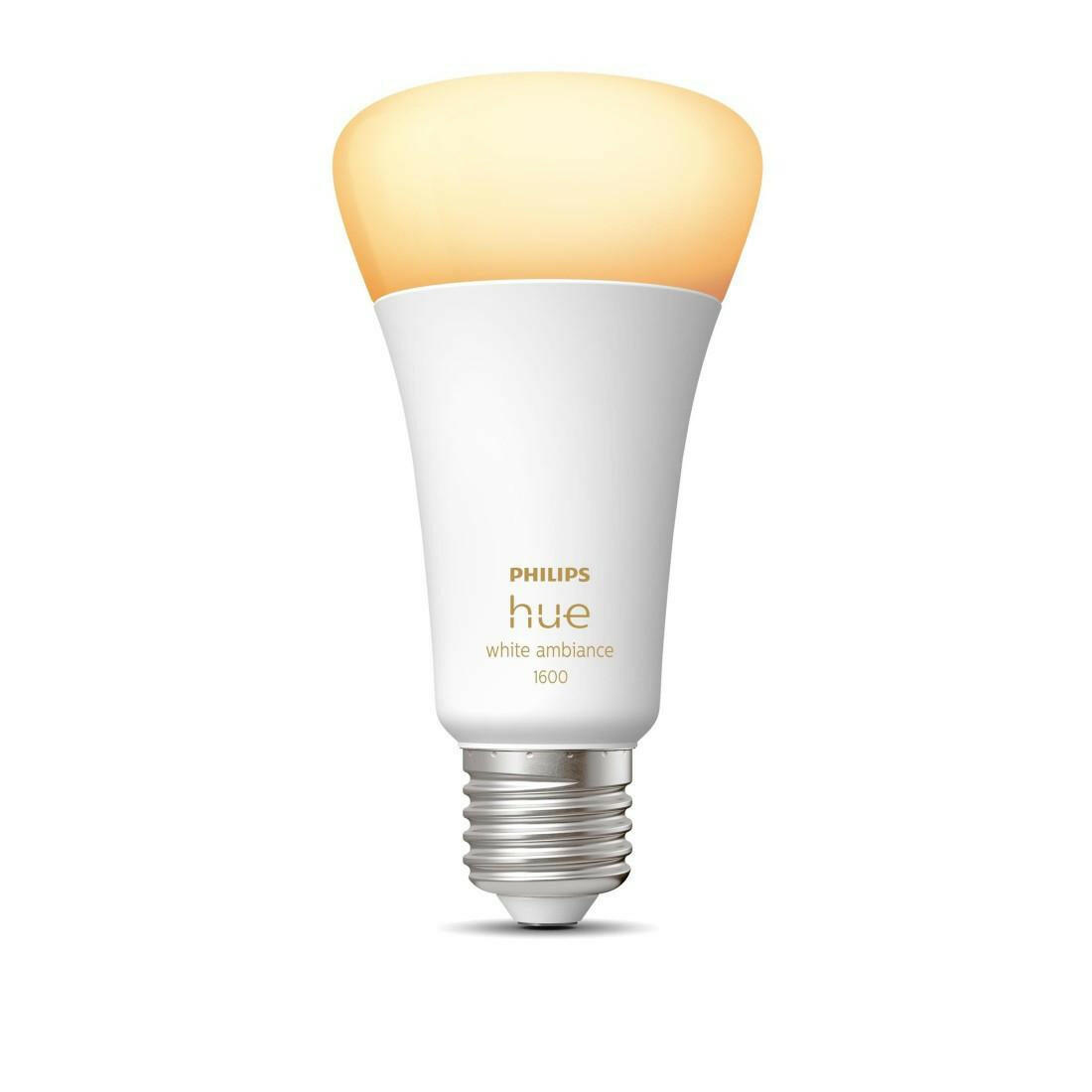 Philips Hue E27 LED Lampe, warmweiß, dimmbar, 1600lm