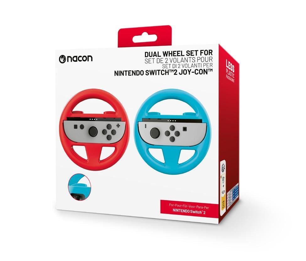 NACON Switch 2 Lenkräder 2er-Set für Joy-Con 1 rot/1 blau