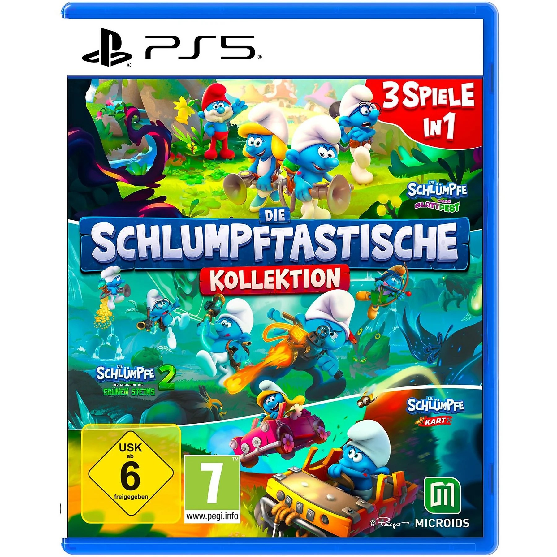 Die Schlumpftastische Kollektion - PS5 Spiel, 3 Spiele in 1.