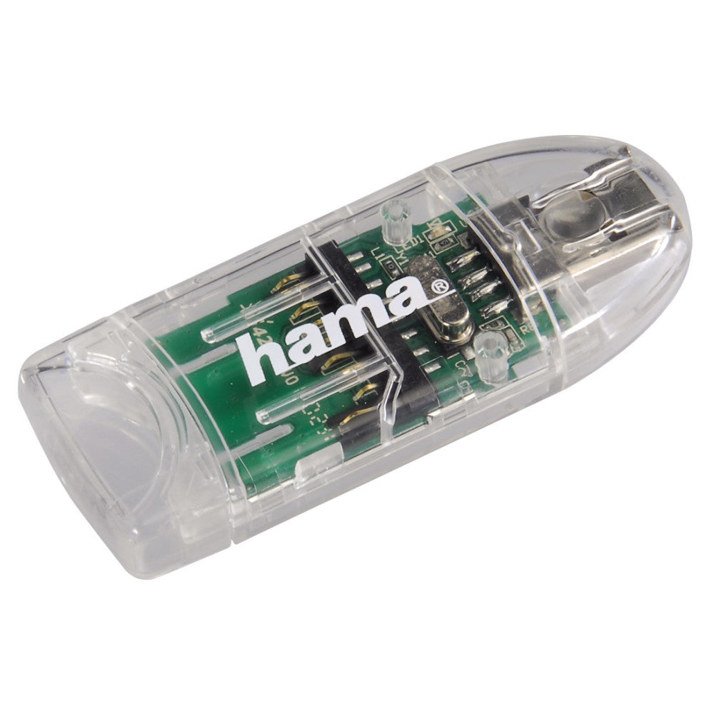 Hama 8in1 USB 2.0 Multi-Kartenleser für microSD/SDHC/SD/SDHC/MMC, transparent