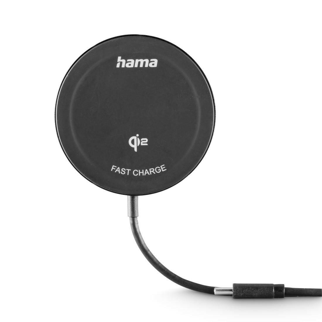 Hama Qi2 Schnelles Kabelloses Ladegerät 15W, Schwarz