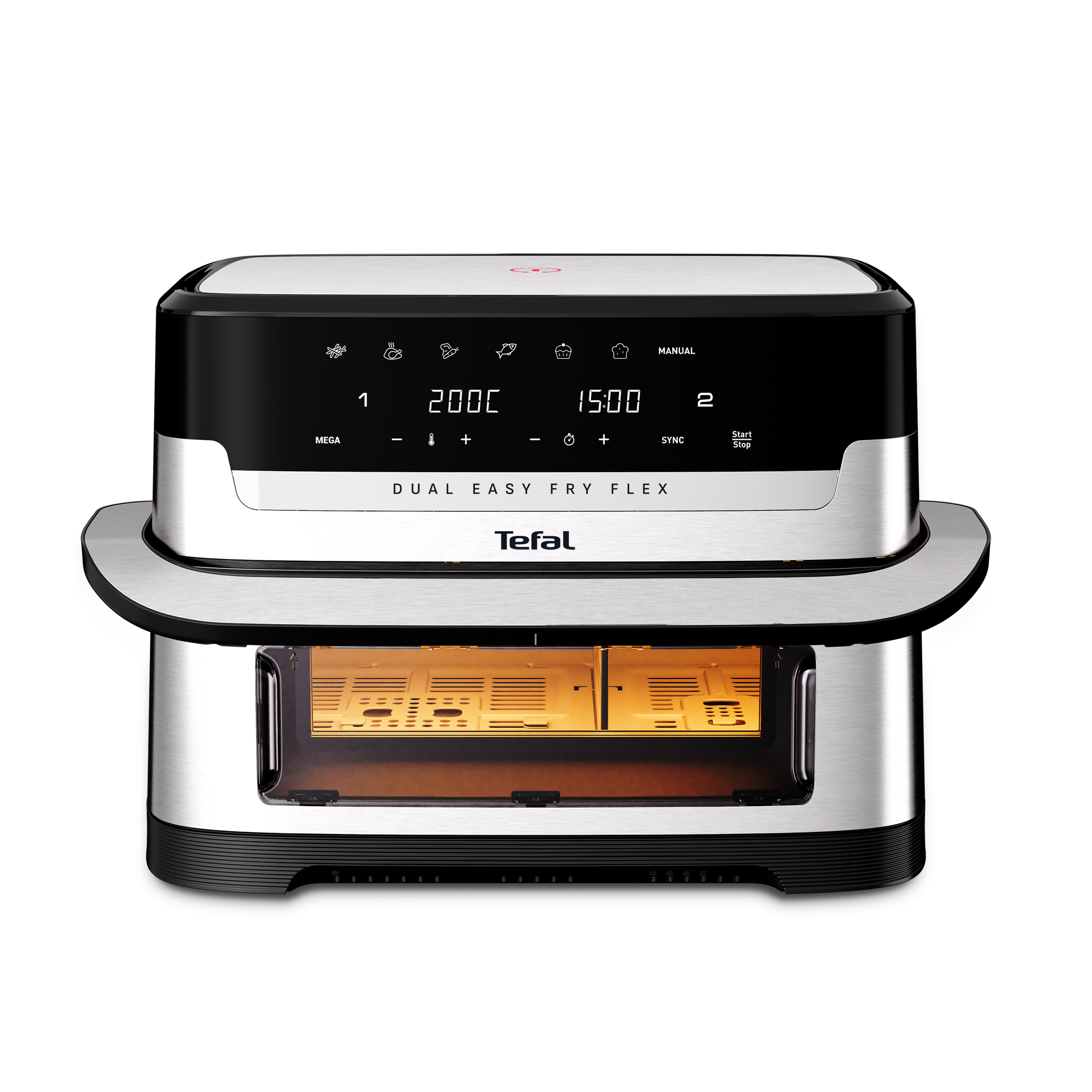 Tefal EY922D Easy Fry Flex Heißluftfritteuse 9L, fettarm.