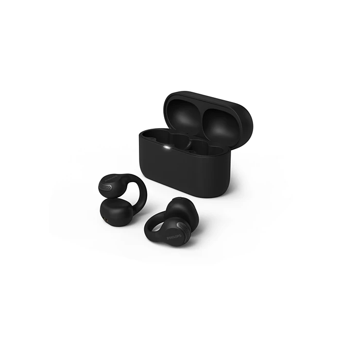 Philips TAQ2000BK ohraufliegende True Wireless Ohrhörer, 28h