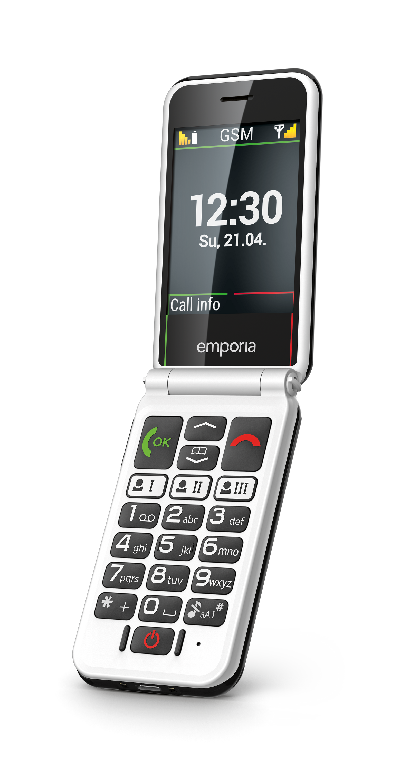 Emporia SIMPLICITY GLAM 2G Seniorenhandy mit Notruftaste.