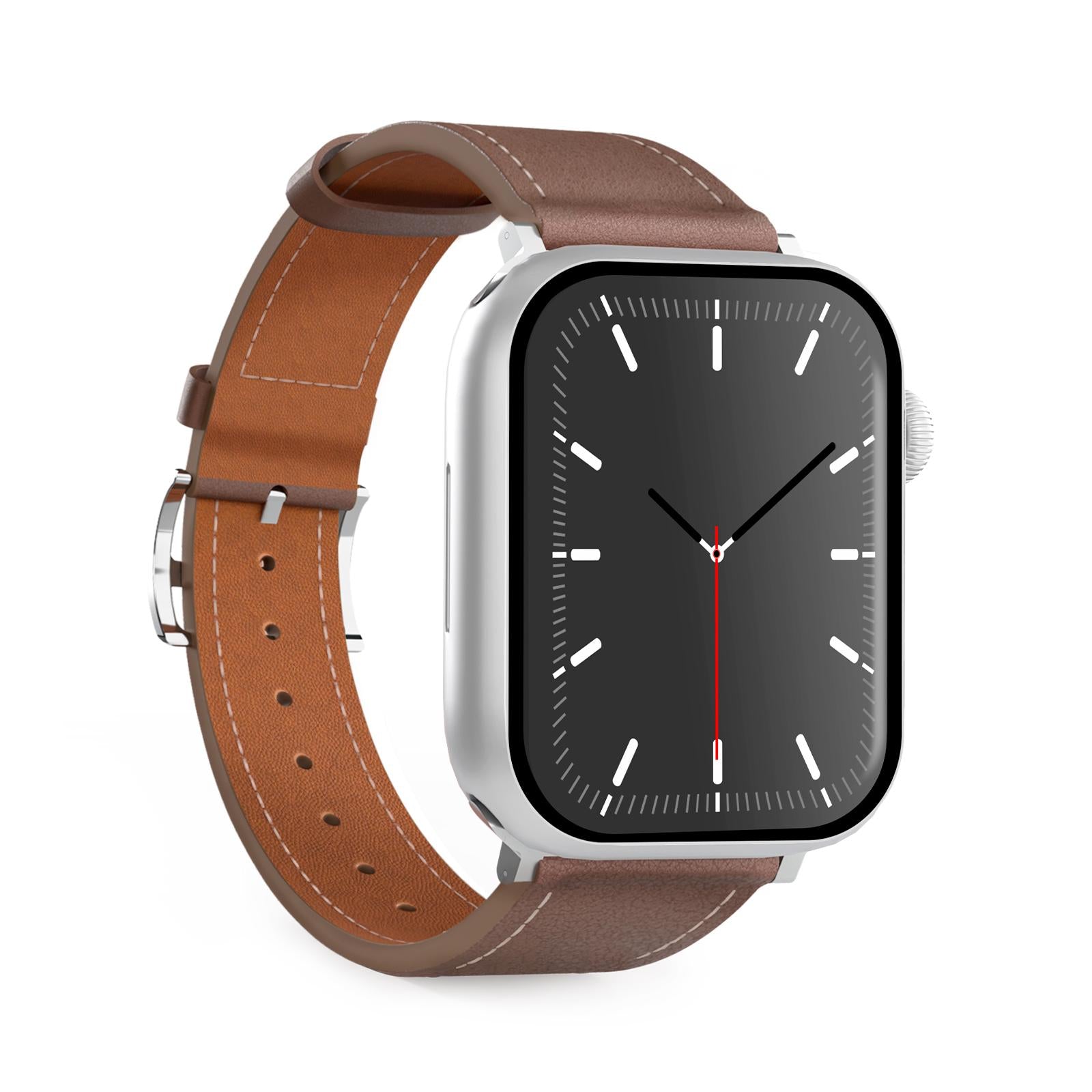 SBS Puro Florence Lederarmband für Apple Watch 38-49mm Braun