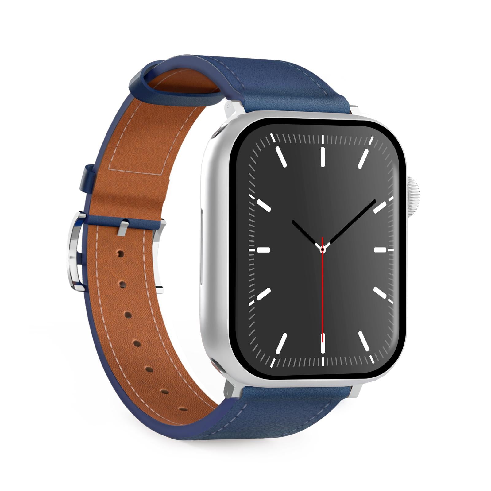 SBS Puro Florence Lederband Apple Watch 38-49mm Dunkelblau