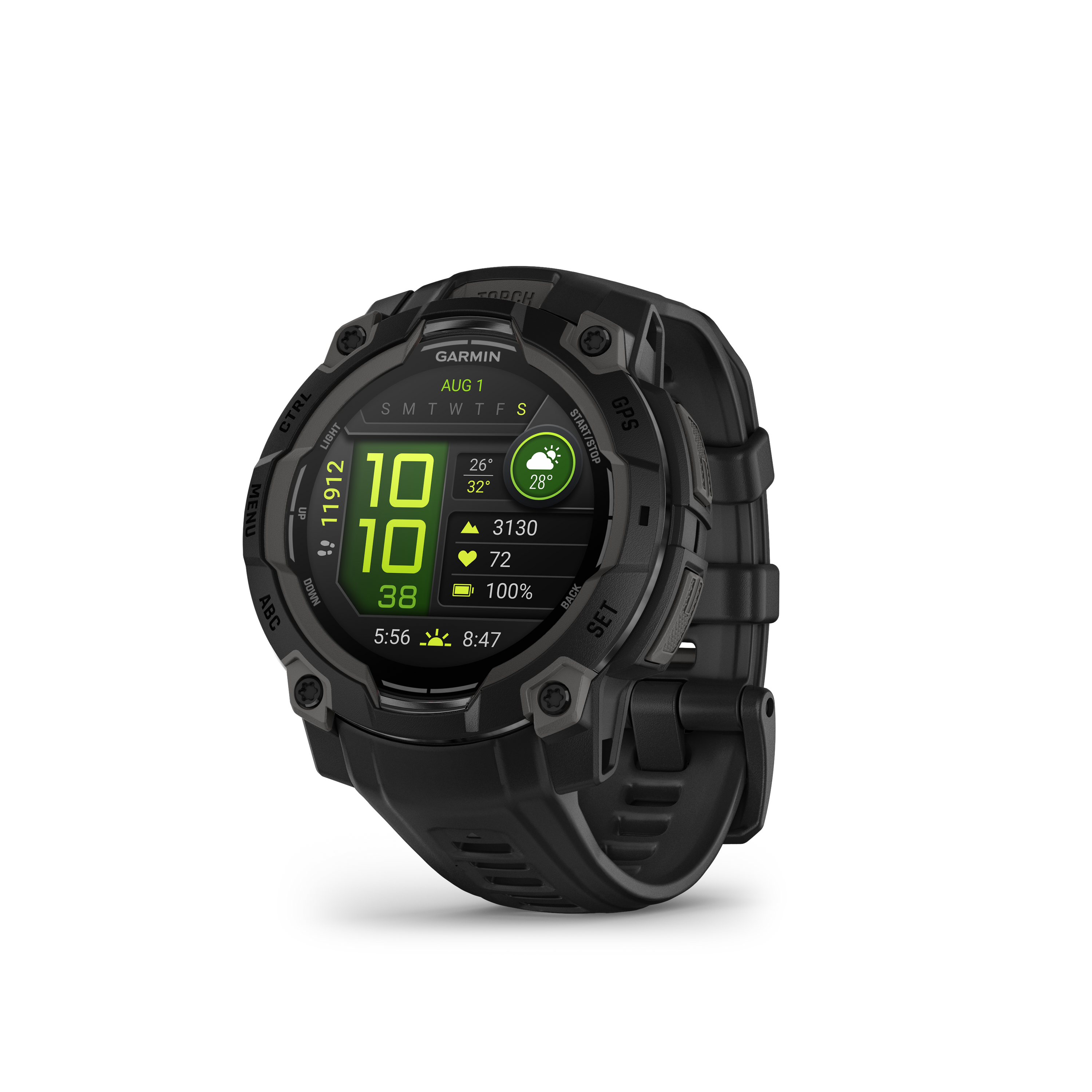 Garmin Instinct 3 50mm Multisport-Smartwatch AMOLED Schwarz