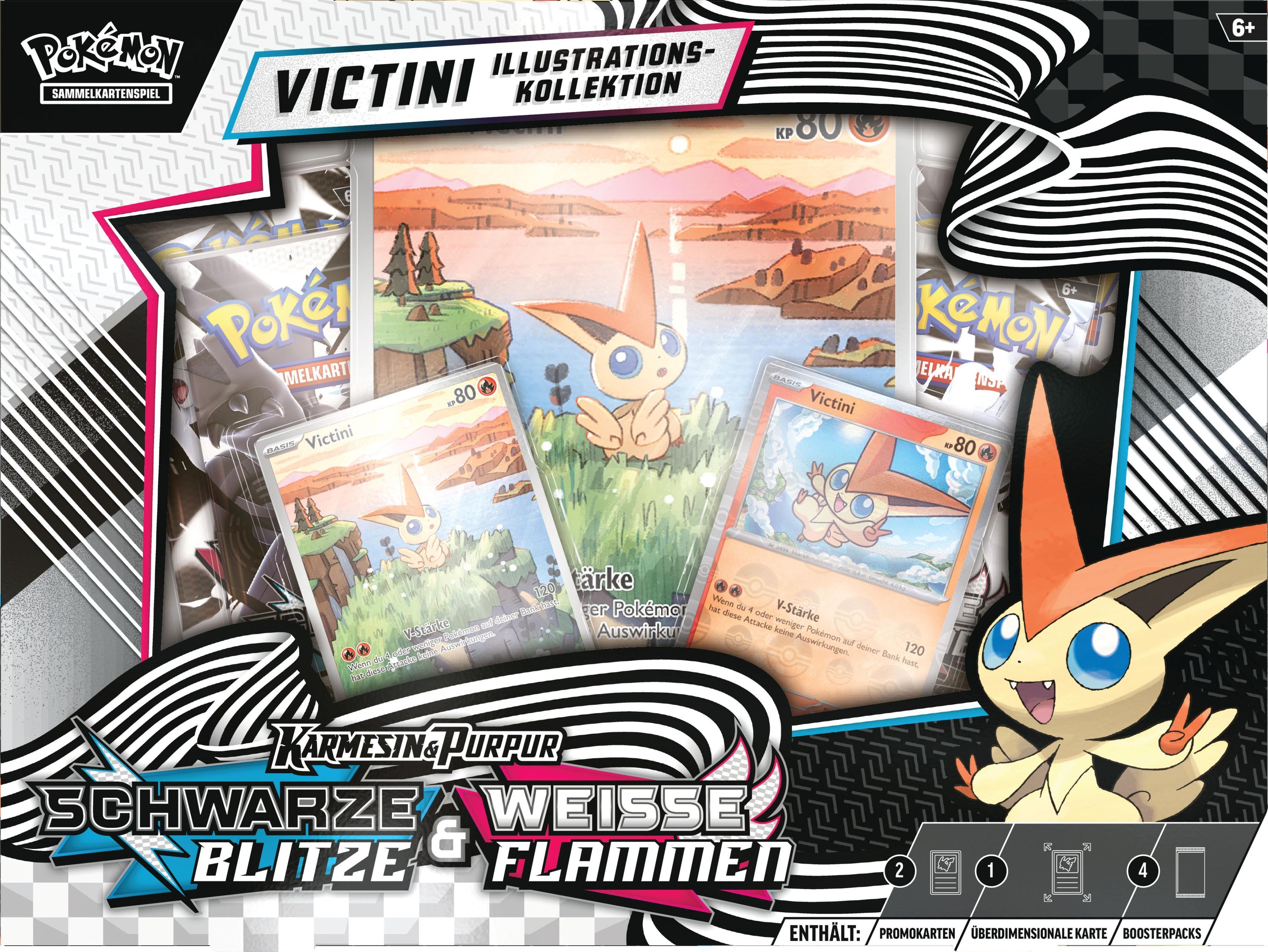 Pokémon Victini Illustrations-Kollektion – 4 Booster, Holo