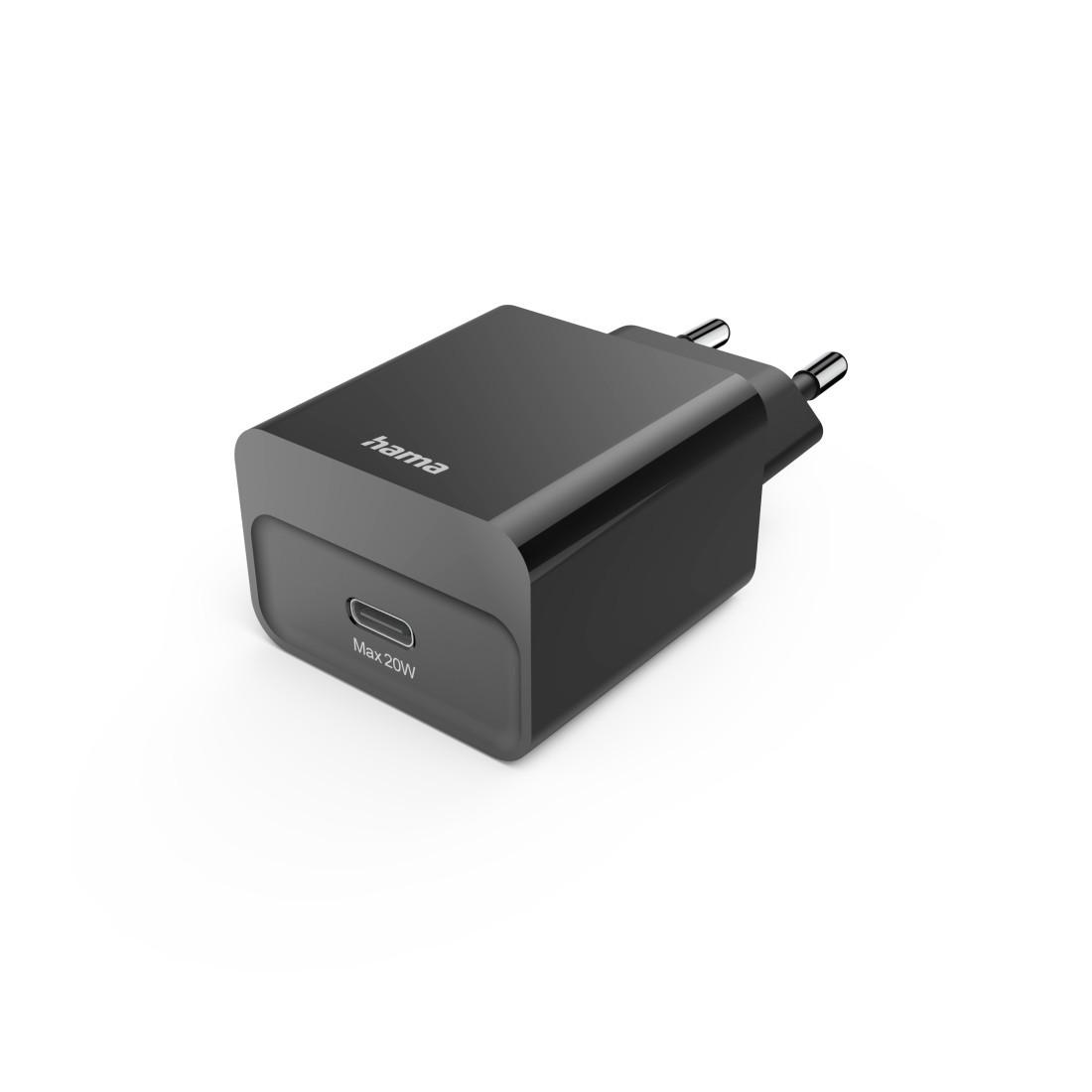 HAMA 00201959 Schnellladegerät USB-C PD 20W Schwarz