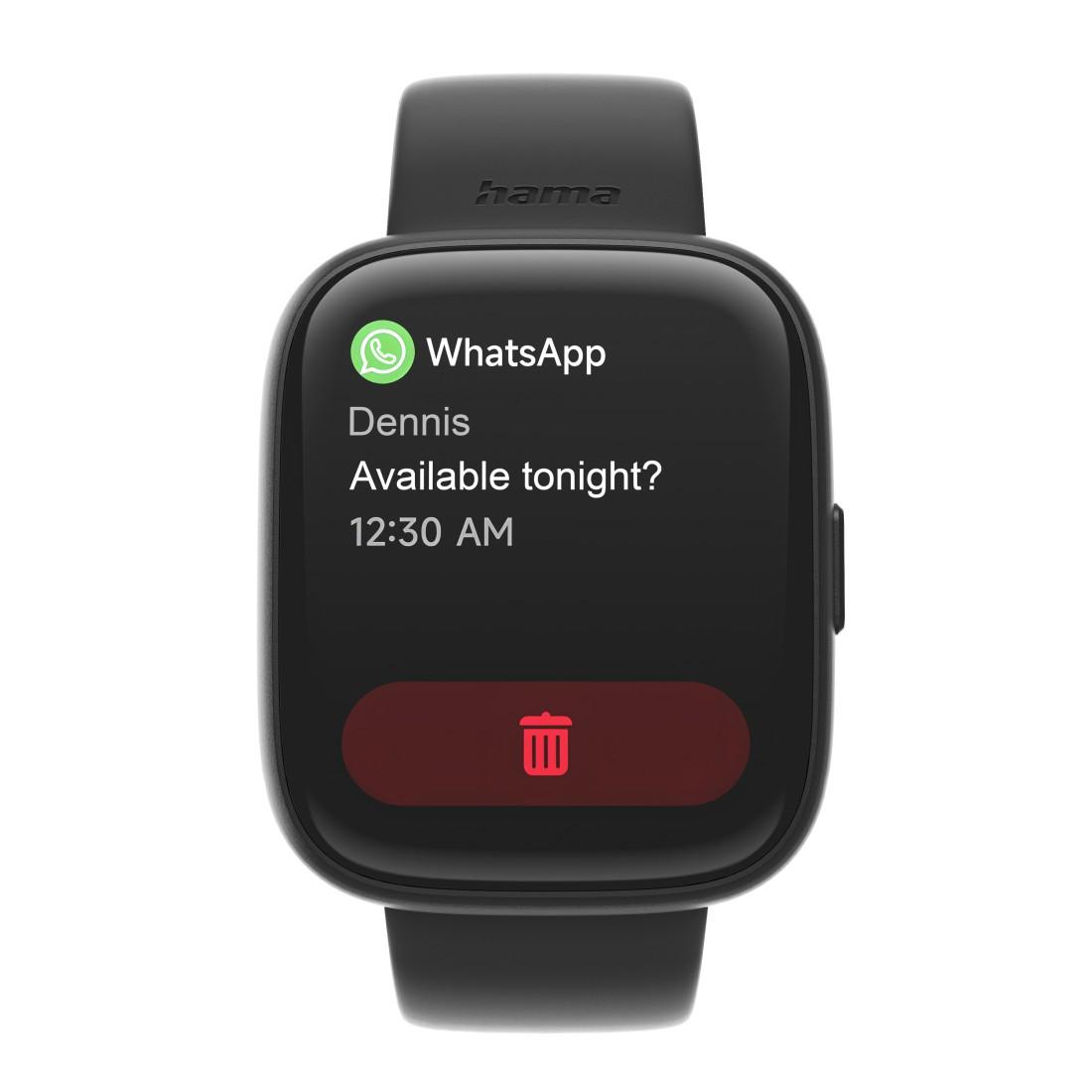 HAMA 4000" Smartwatch 46 mm, Telefonfunktion, Schlafanalyse