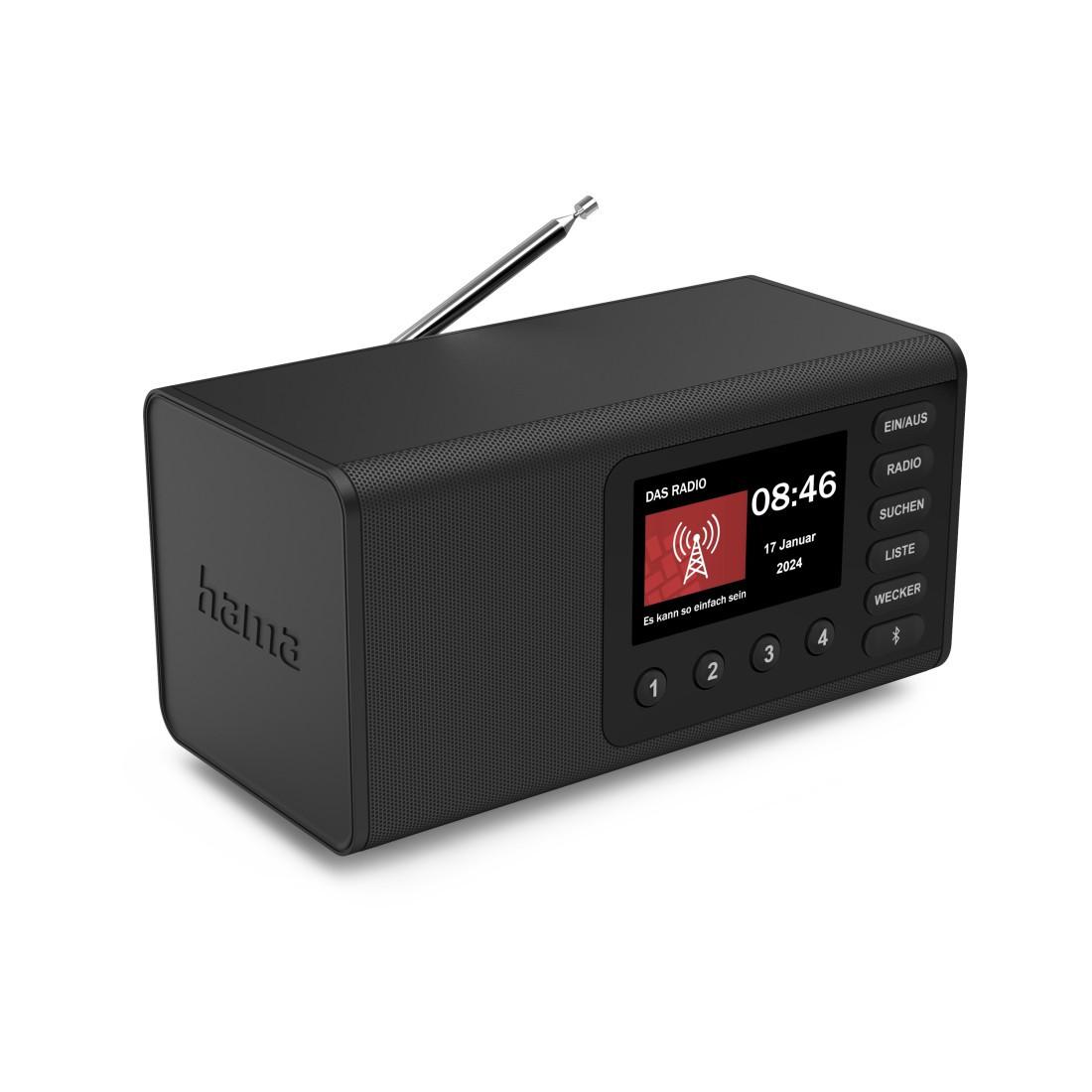 Hama DR1001 Digitalradio Radiowecker FM/DAB+/Bluetooth RX