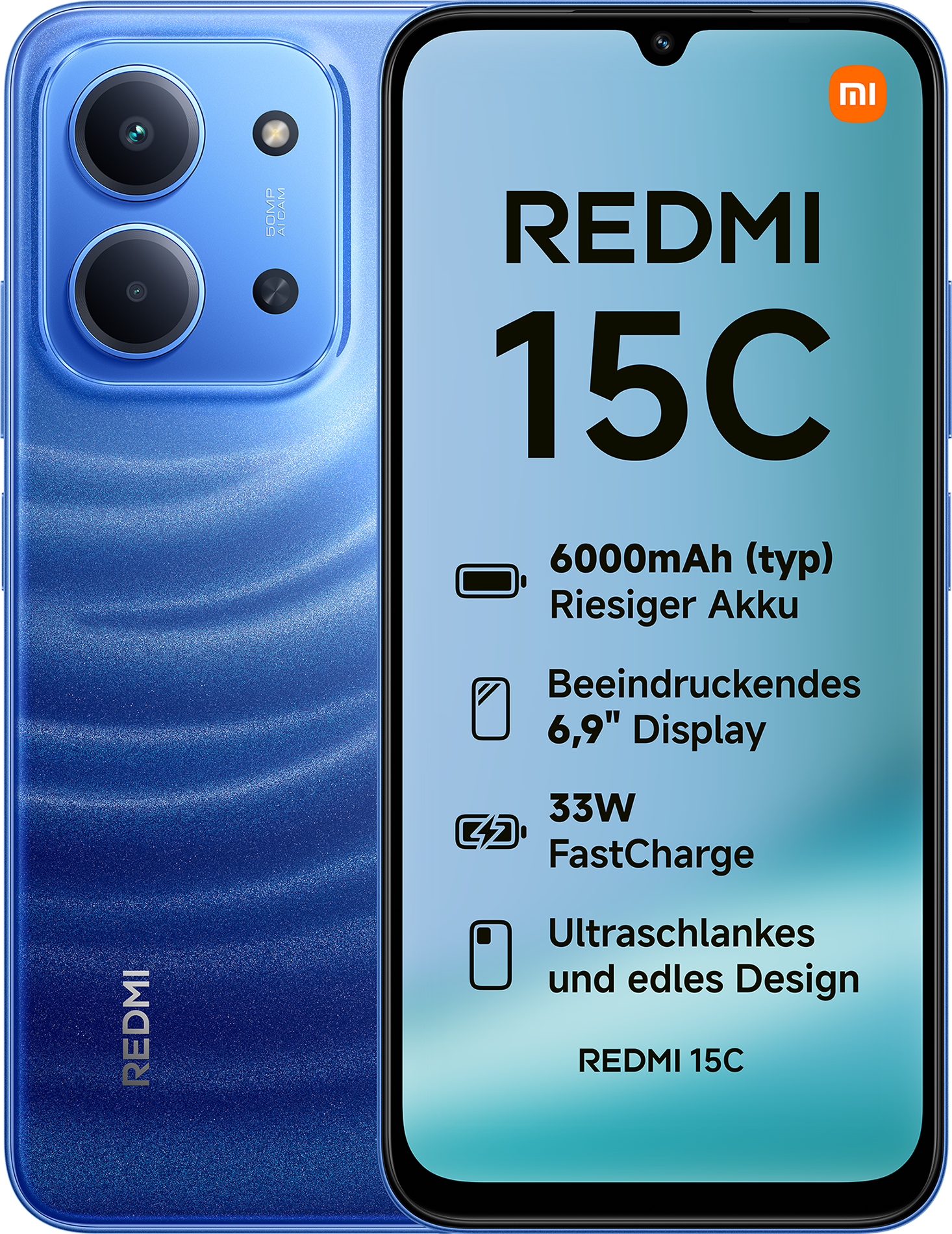 Xiaomi Redmi 15C 4G Smartphone 50MP Kamera 6000mAh Akku.