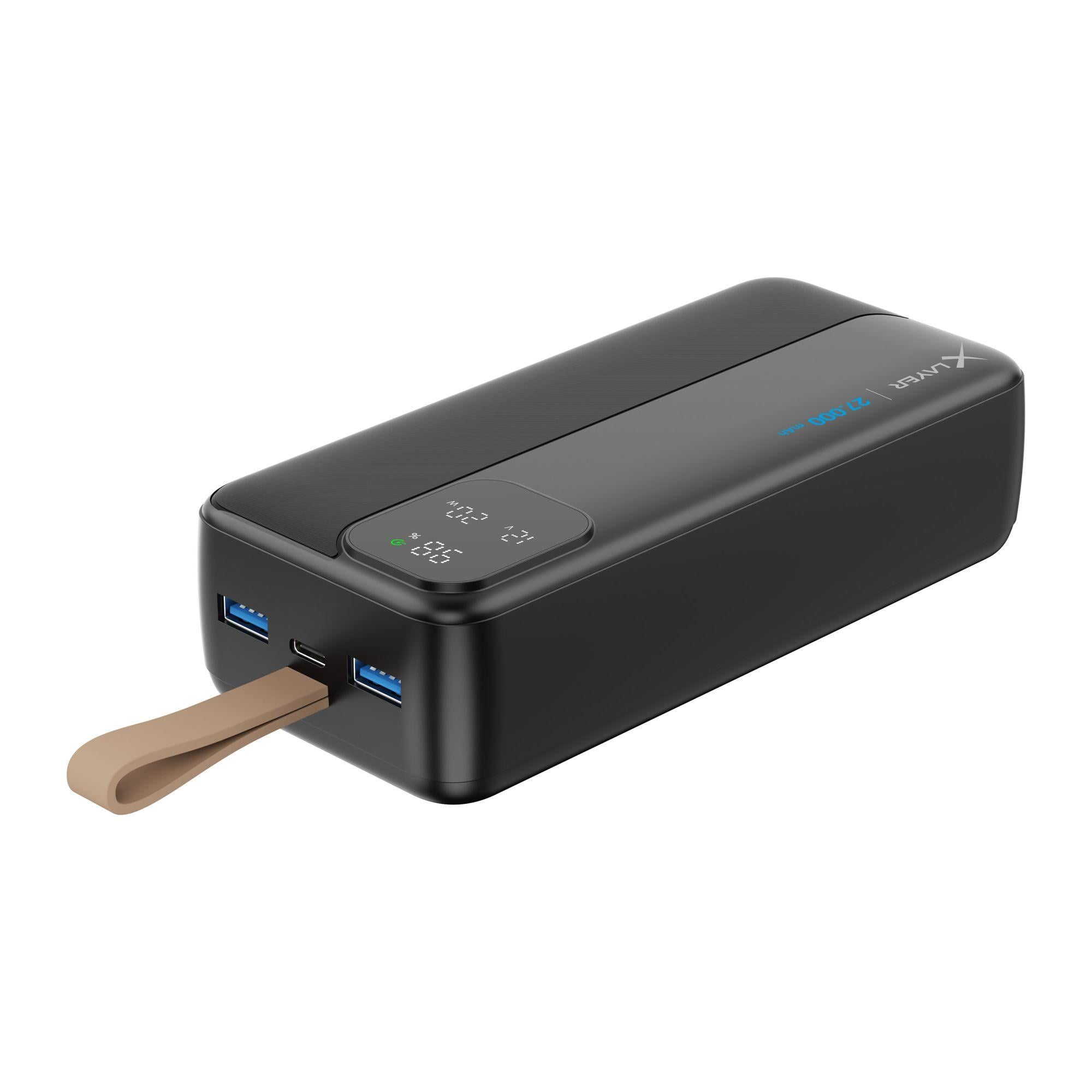 XLayer Powerbank Rapid 27.000 mAh Slim, %-Anzeige, USB-C