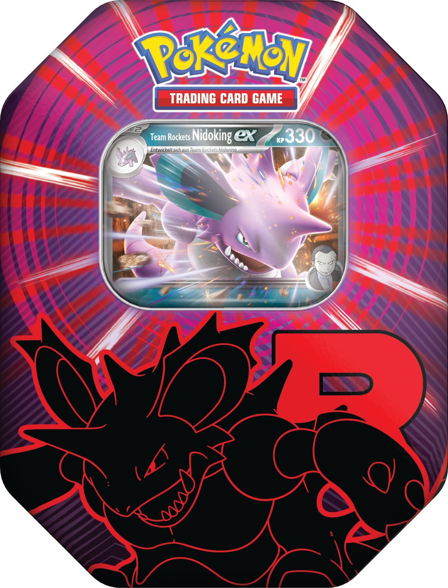 Pokémon Team Rocket – Nidoking-ex Tin-Box 1 Holo +4 Booster