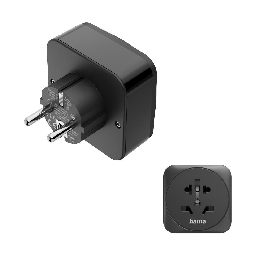 Hama Reiseadapter Typ E/F 3-polig 1x USB-C 1x USB-A PD20W