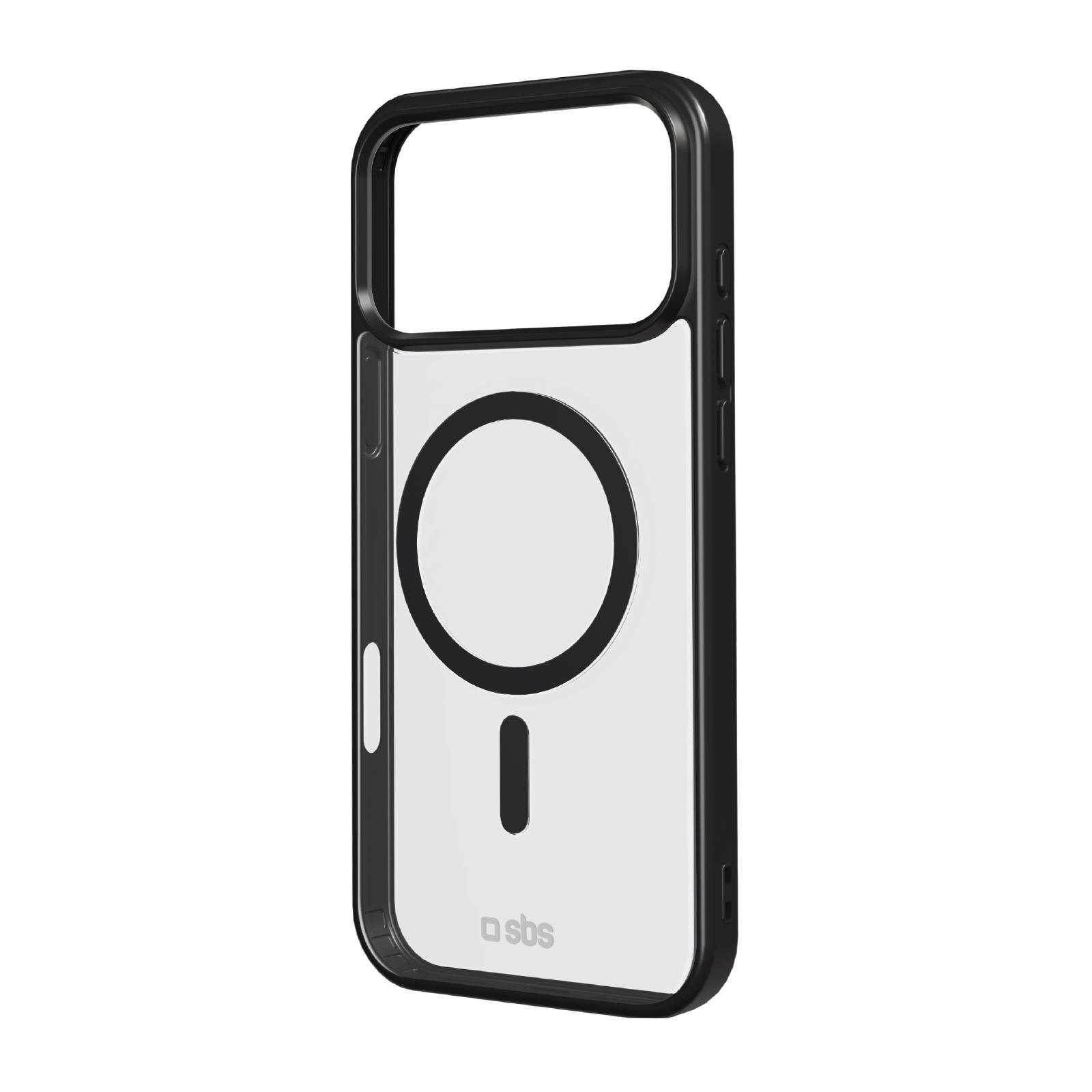 SBS iPhone 17 Pro Max Case - MagSafe schwarz, farbige Ränder