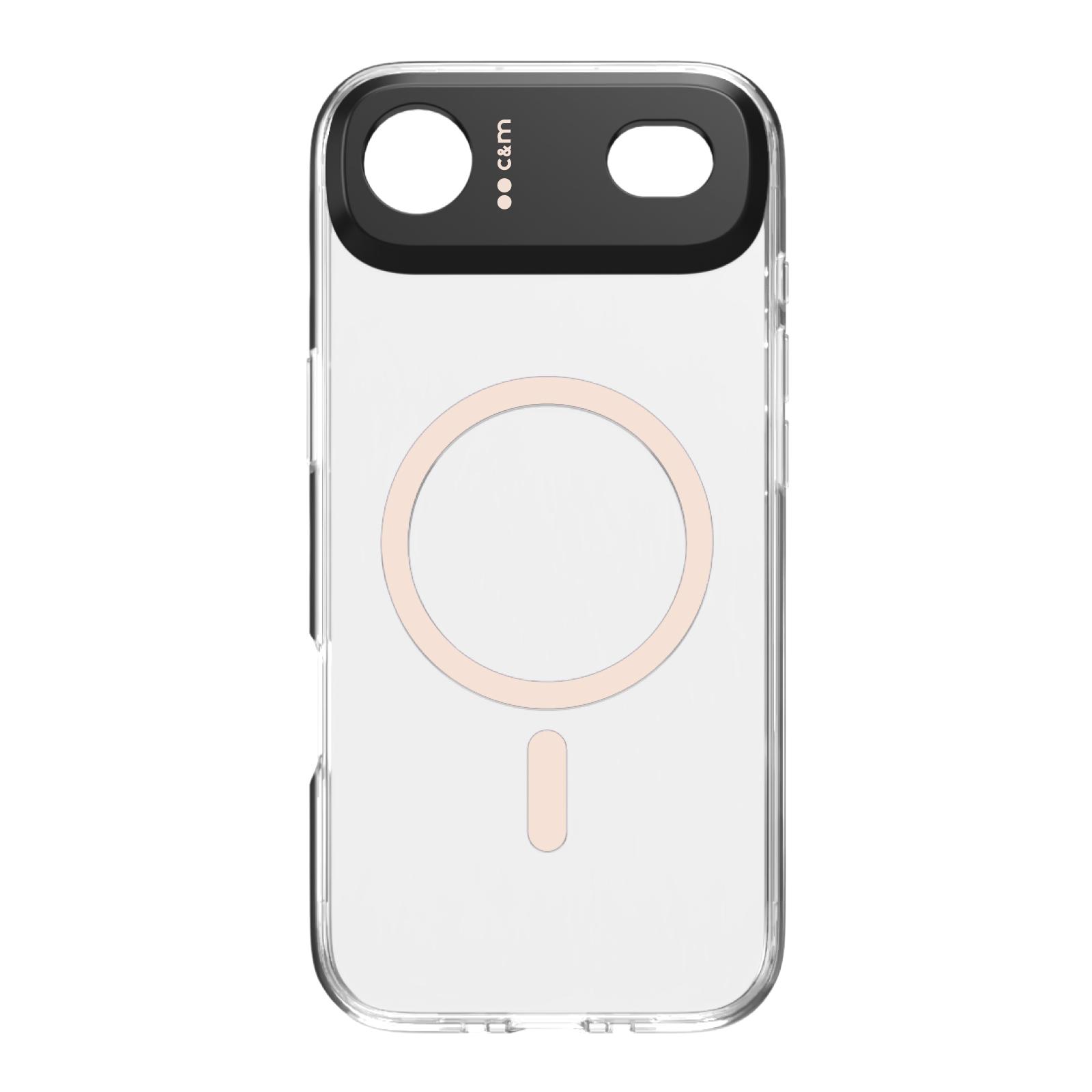SBS iPhone 17 Air Back Case – transparent, MagSafe, Pfirsich