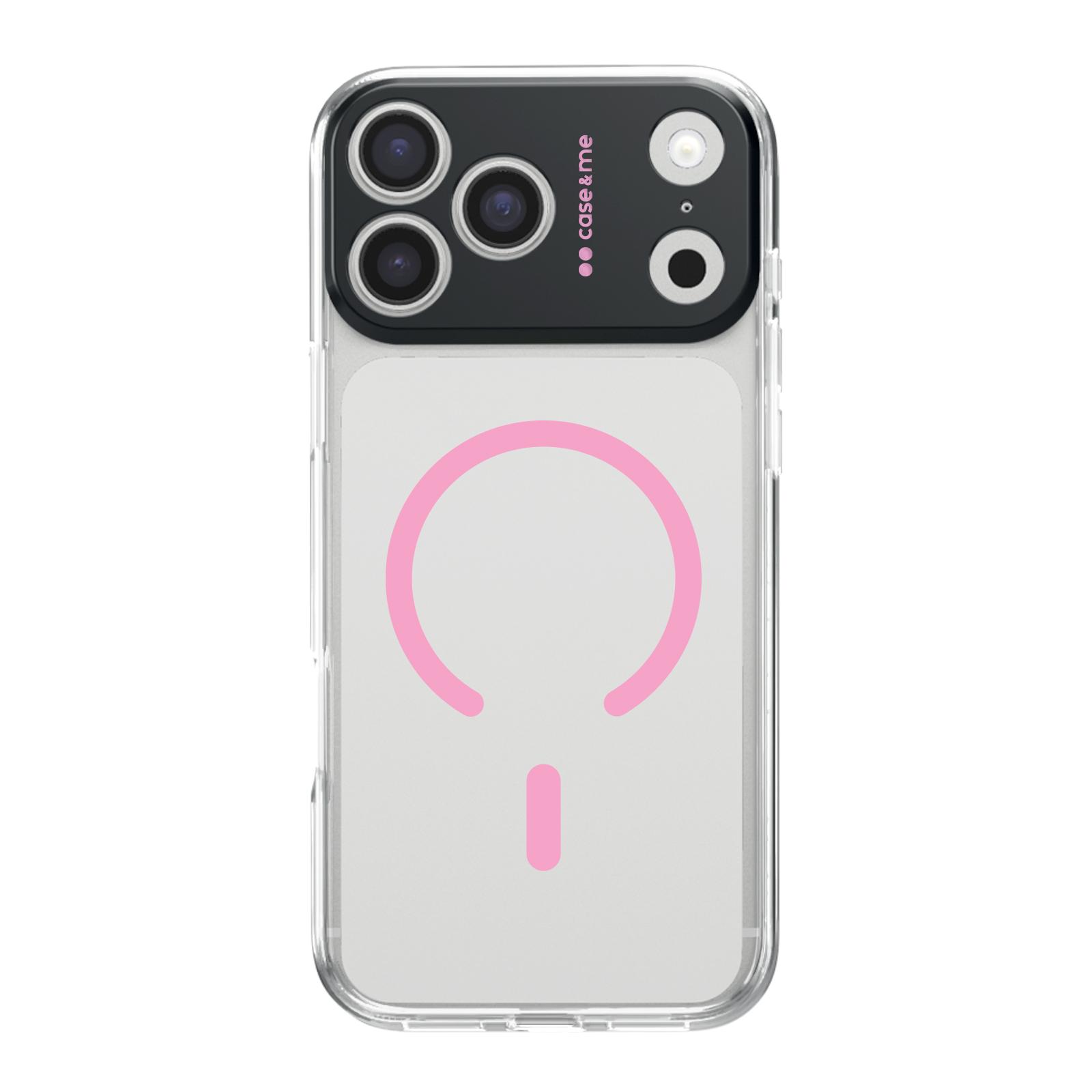 SBS iPhone 17 Pro Max Hülle – Transparent Pink, MagSafe