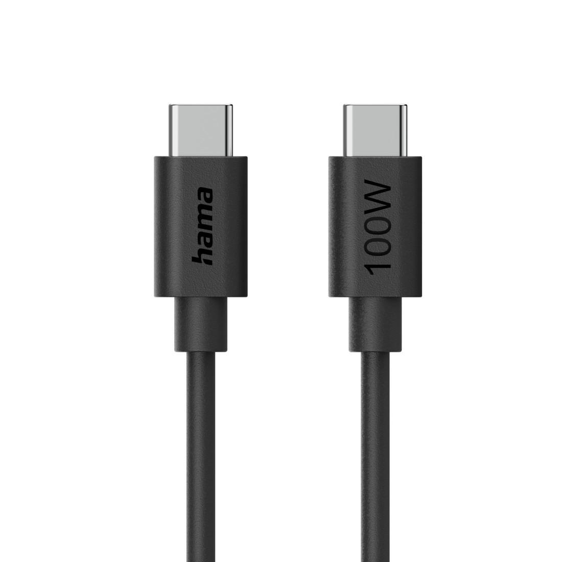 Hama 00086448 USB-C-USB-C Kabel USB 2.0 100W 1,2 m Schwarz