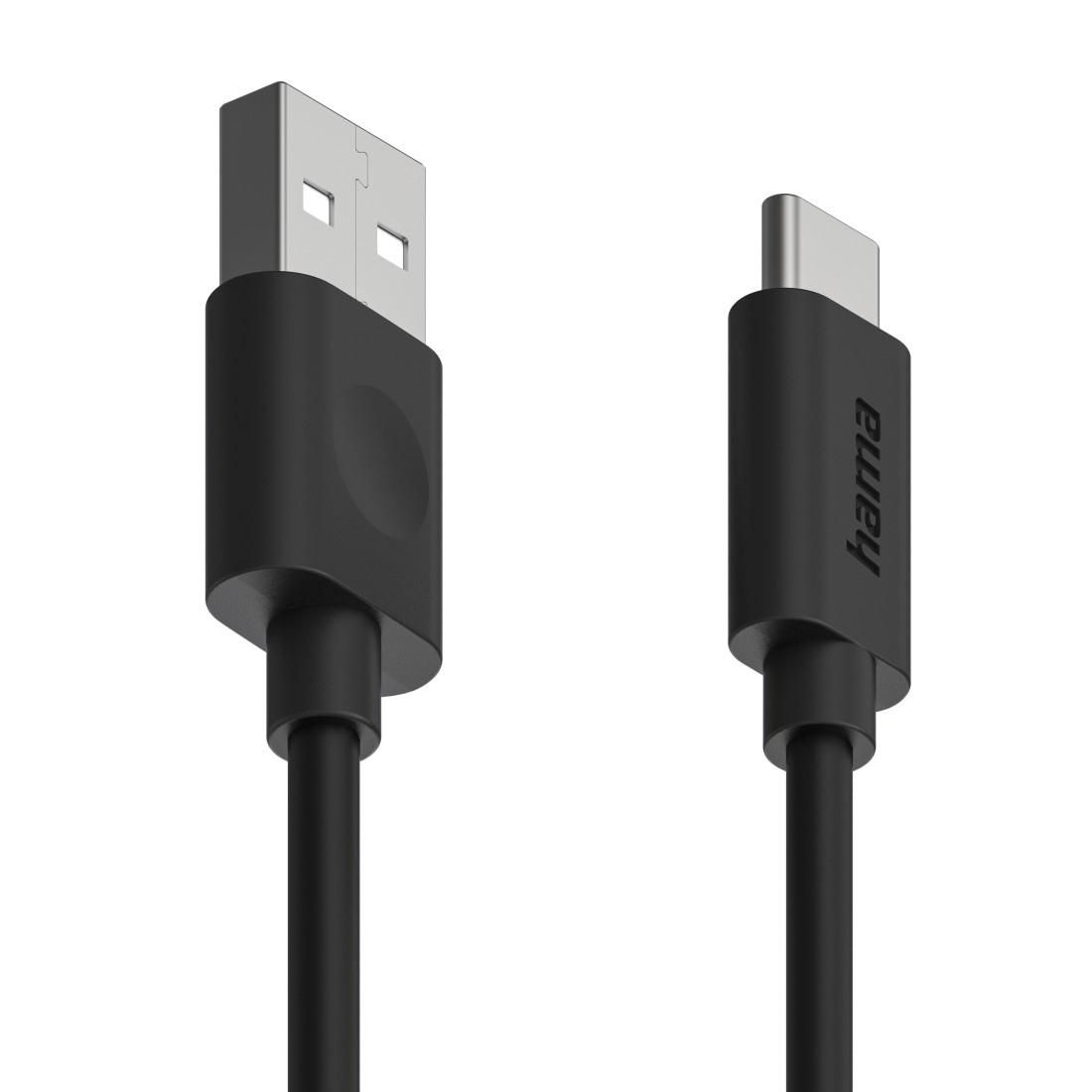 Hama 00086447 USB-A auf USB-C Kabel 1,2 m USB 2.0 Schwarz