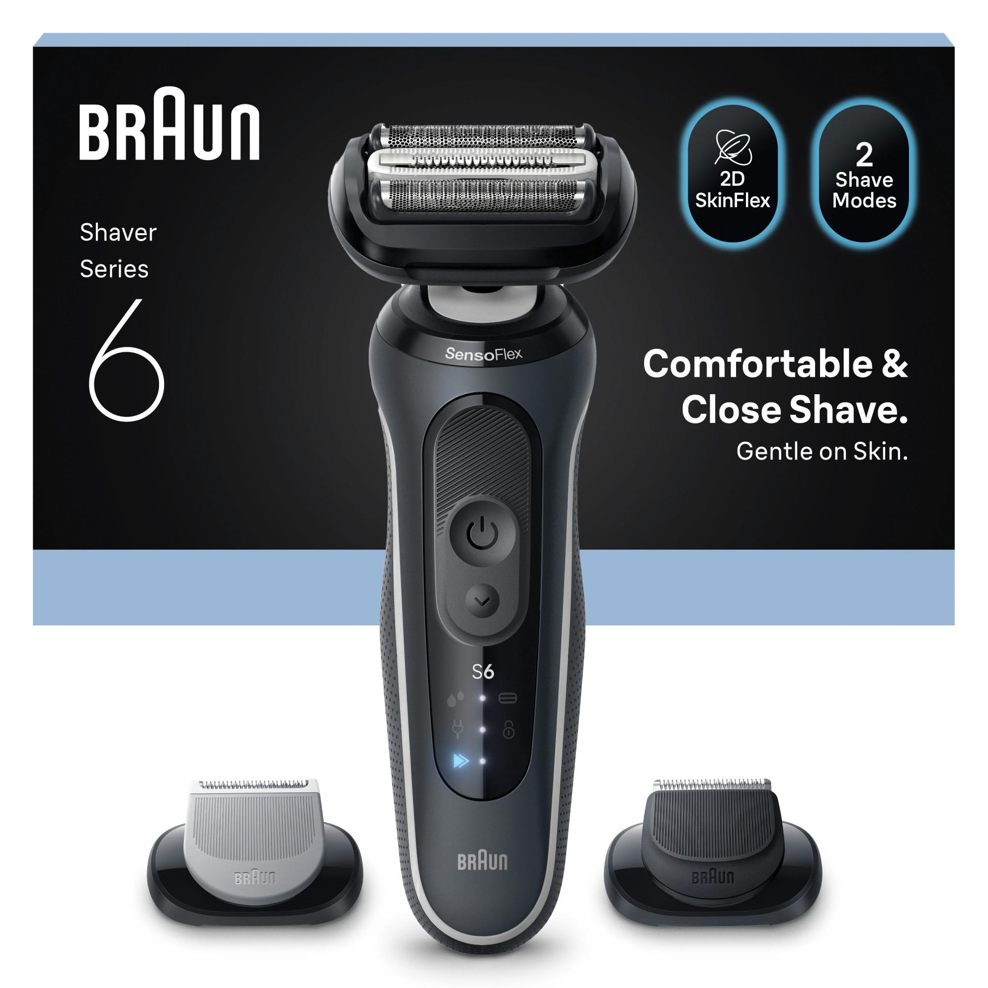 Braun Series 6 62-G1650s Herren-Elektrorasierer, 2 Aufsätze