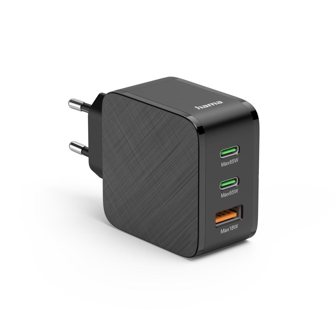 Hama 00201965 Schnellladegerät 65W 2x USB-C PD 1x USB-A