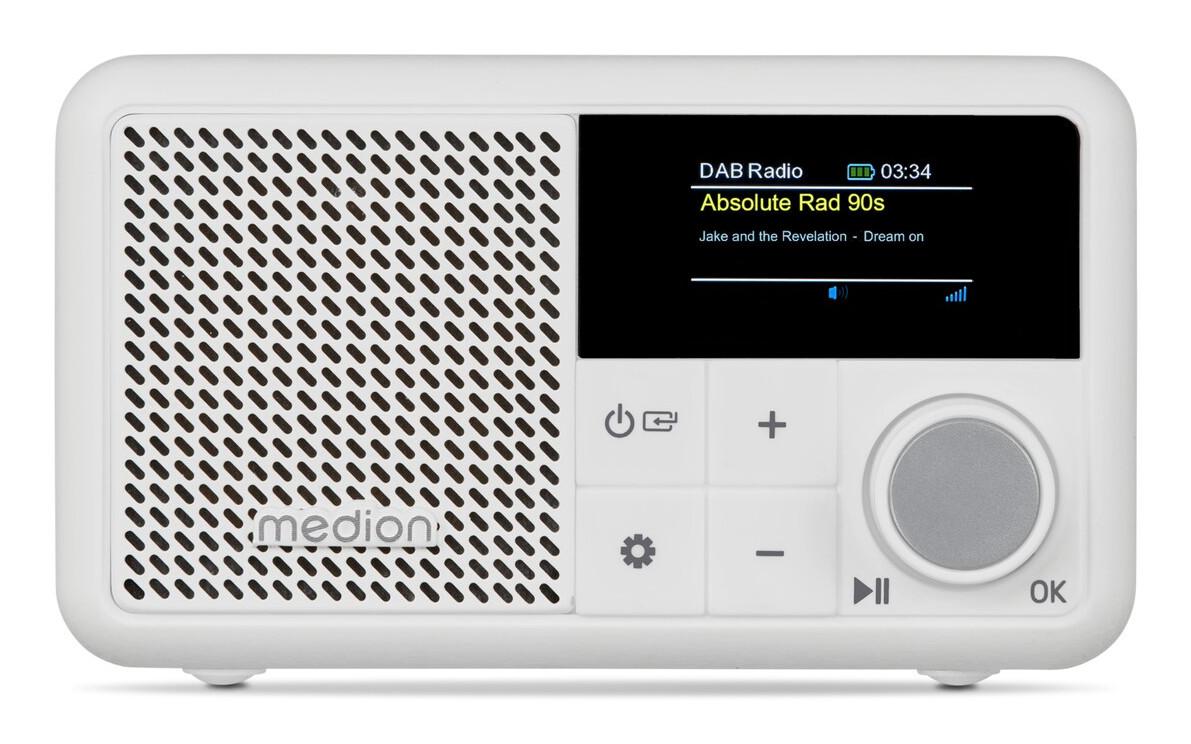 MEDION S66822 Mini DAB+ Radio, Bluetooth, Akku 6,5h