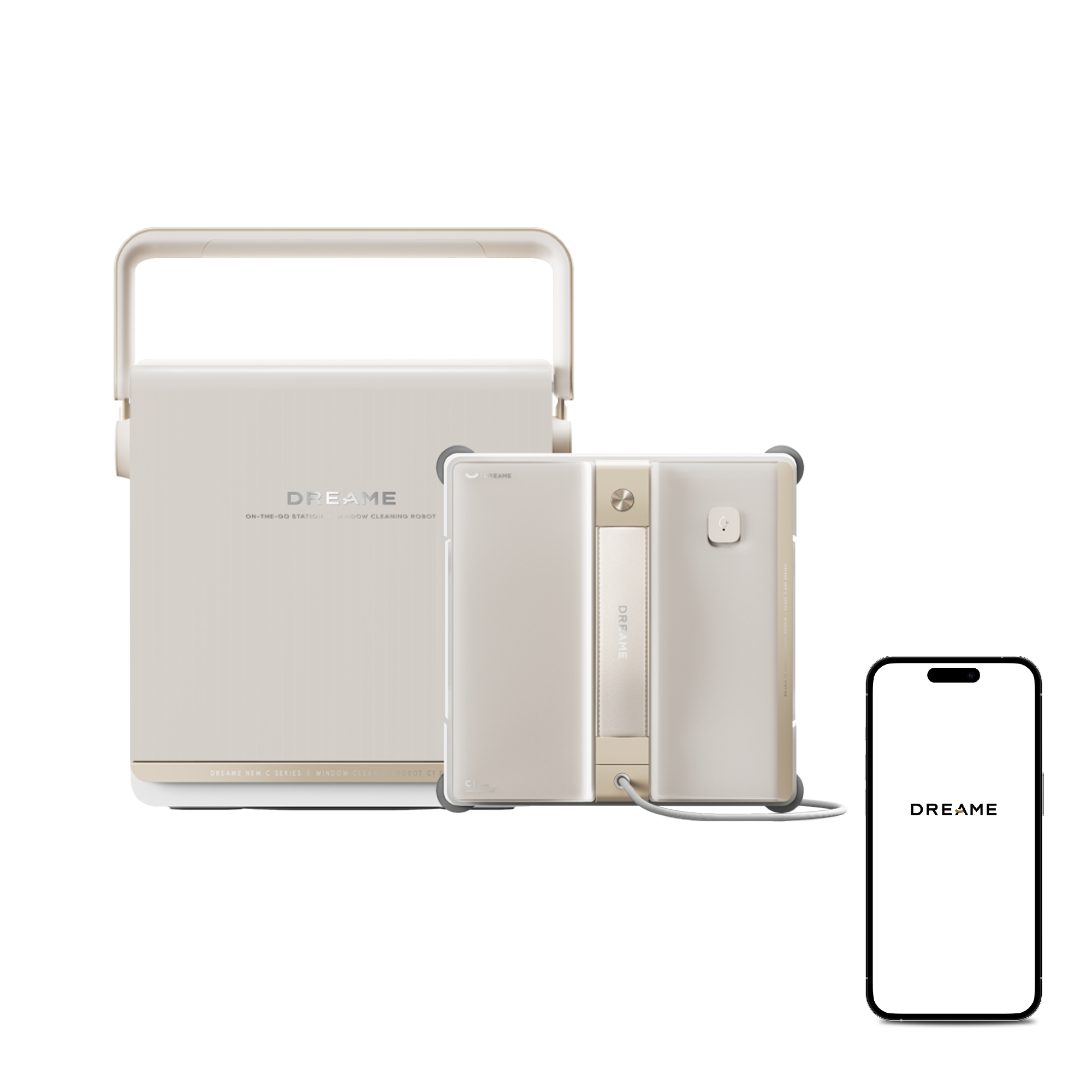 dreame C1 Fensterputzroboter mit Station, Dual-Spray, 5500Pa