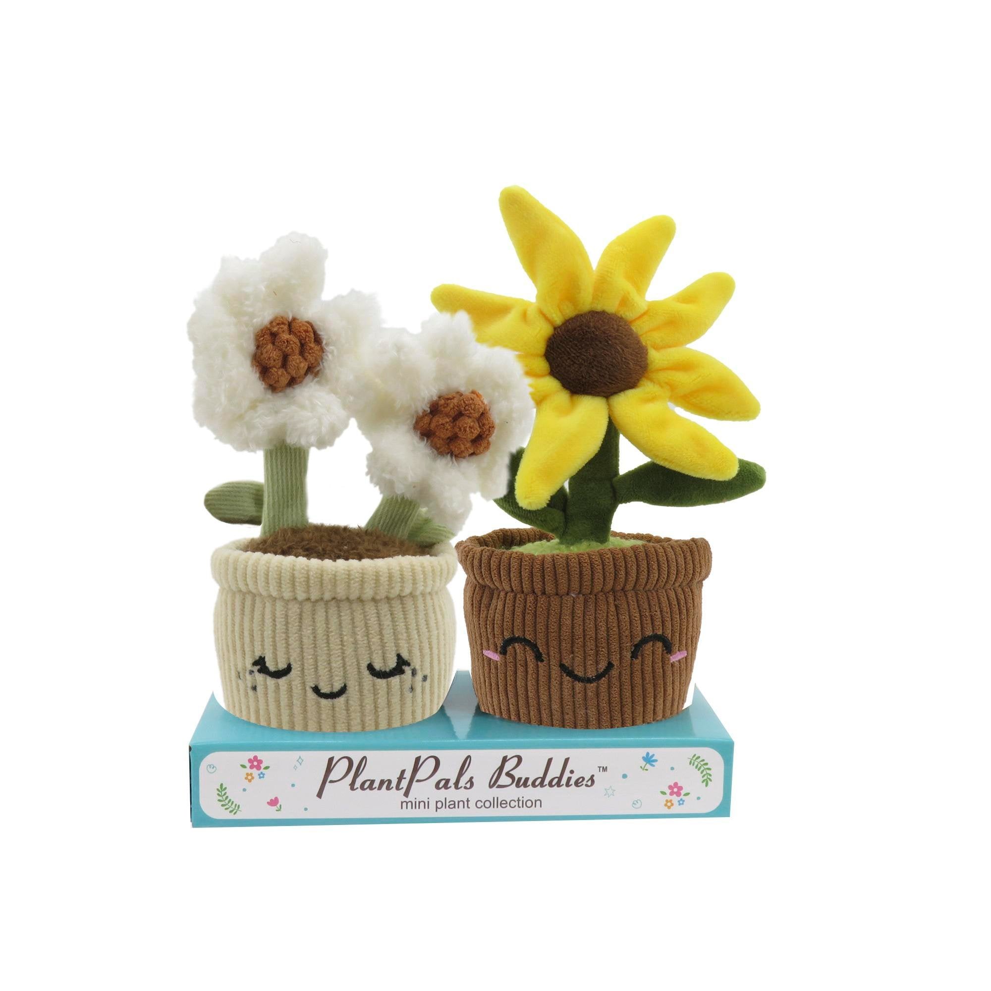 Plantset Margerite & Sonnenblume Kuscheltier 15 cm
