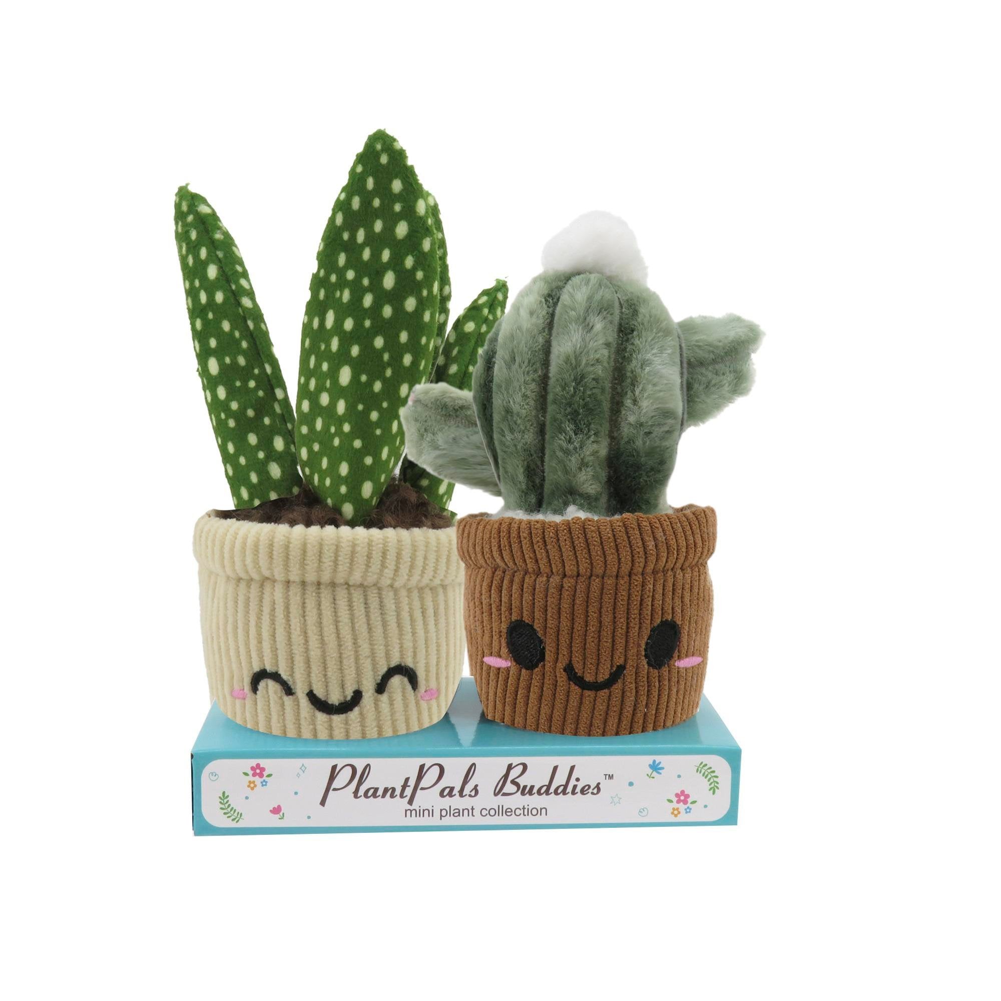 Plantset Kaktus & Aloe 15cm Plüsch mit Kord-Topf