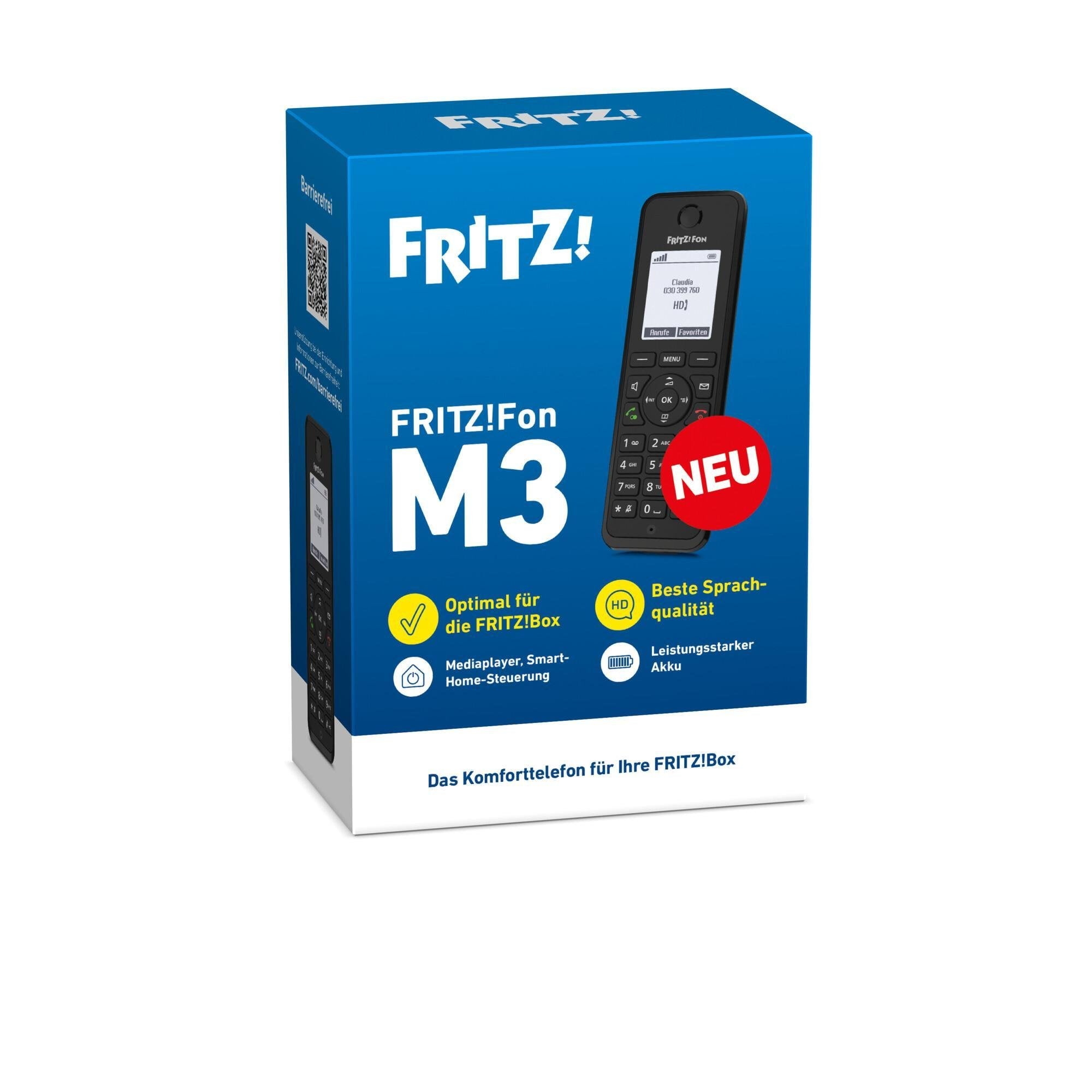 FRITZ!Fon M3 DECT-Telefon - HD, Freisprechen, Anrufer-ID