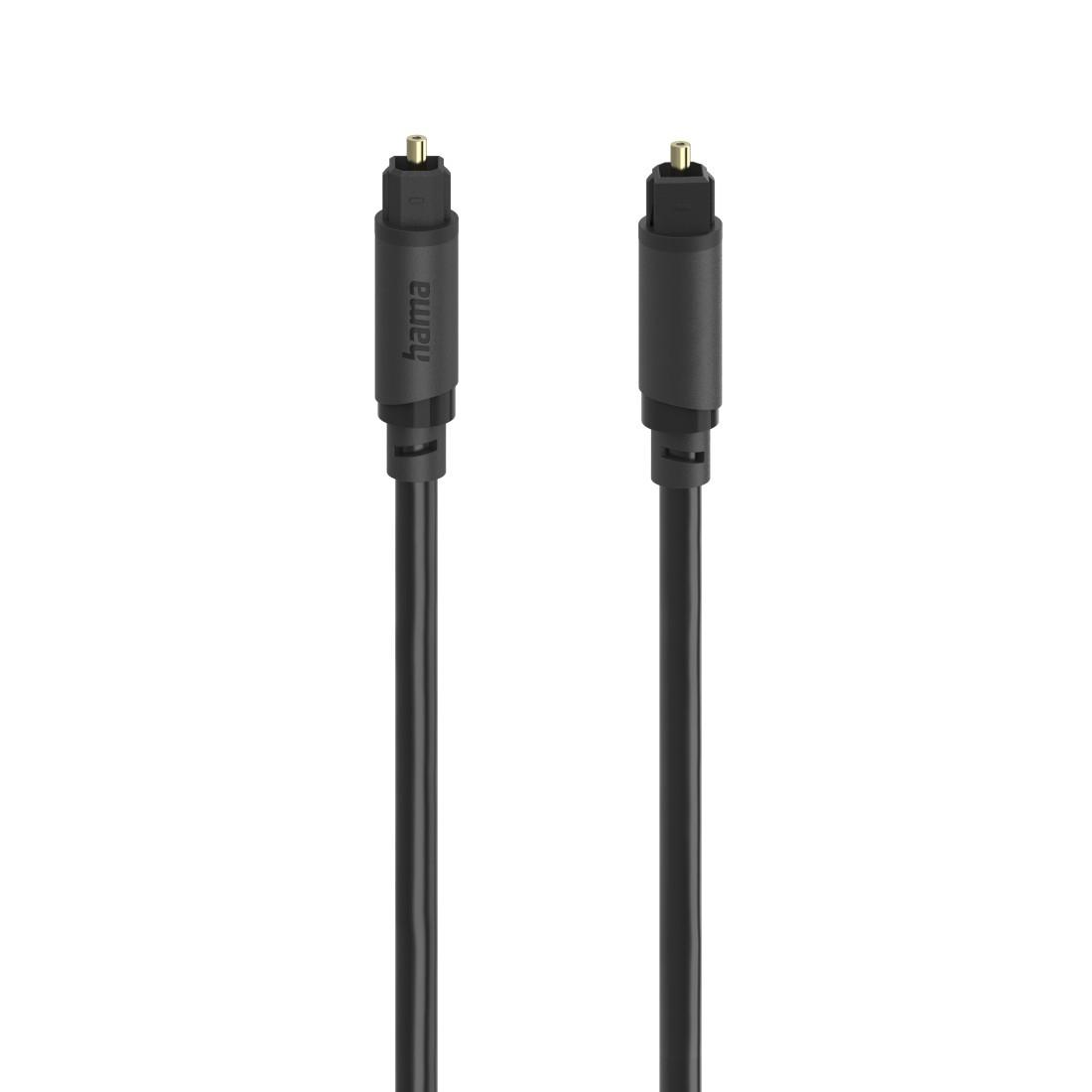 Hama 00202017 ODT-Toslink-Kabel 3 m, vergoldet, schwarz