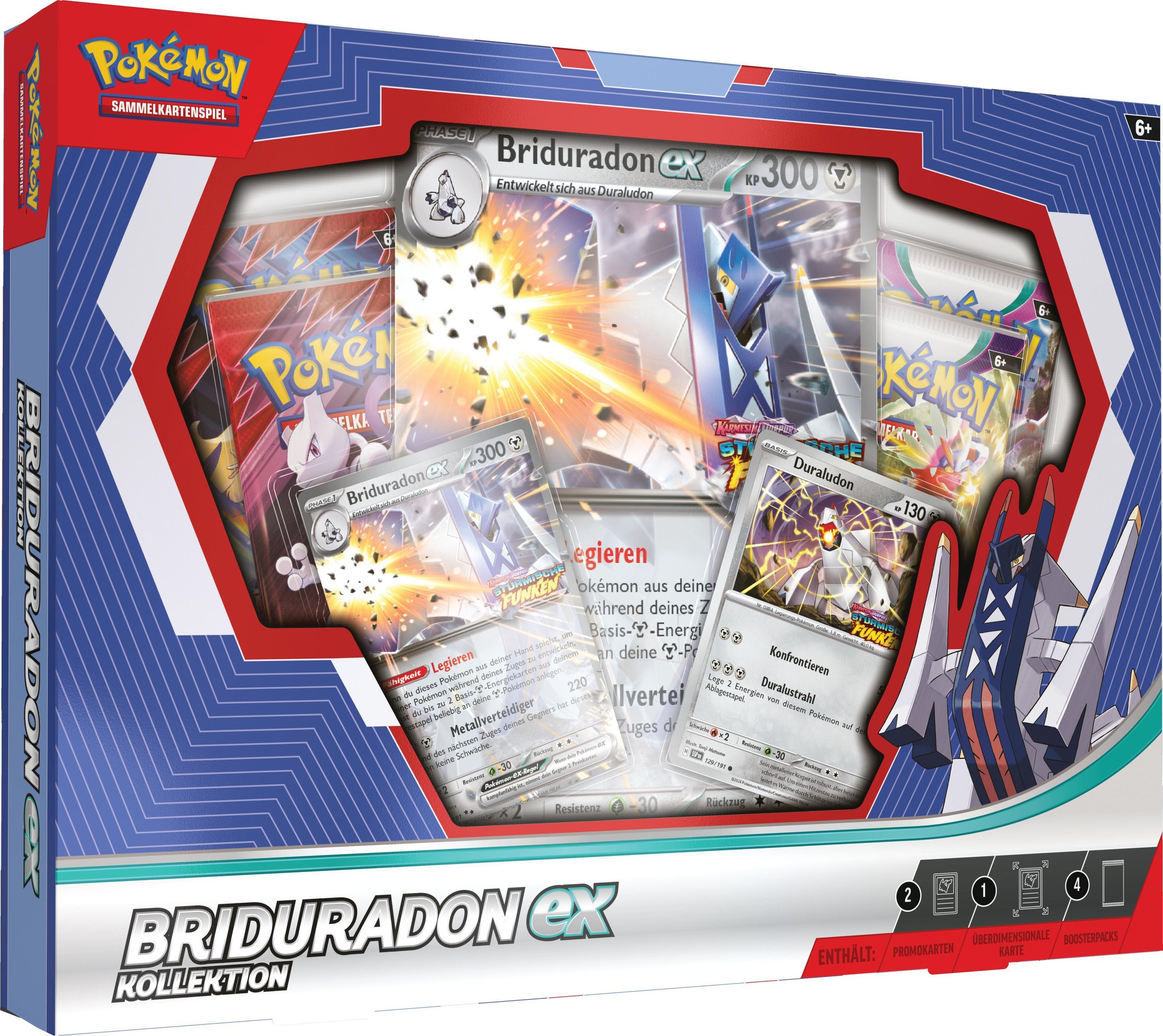 Pokémon Briduradon-ex Box 4 Booster Holo Duraludon Code