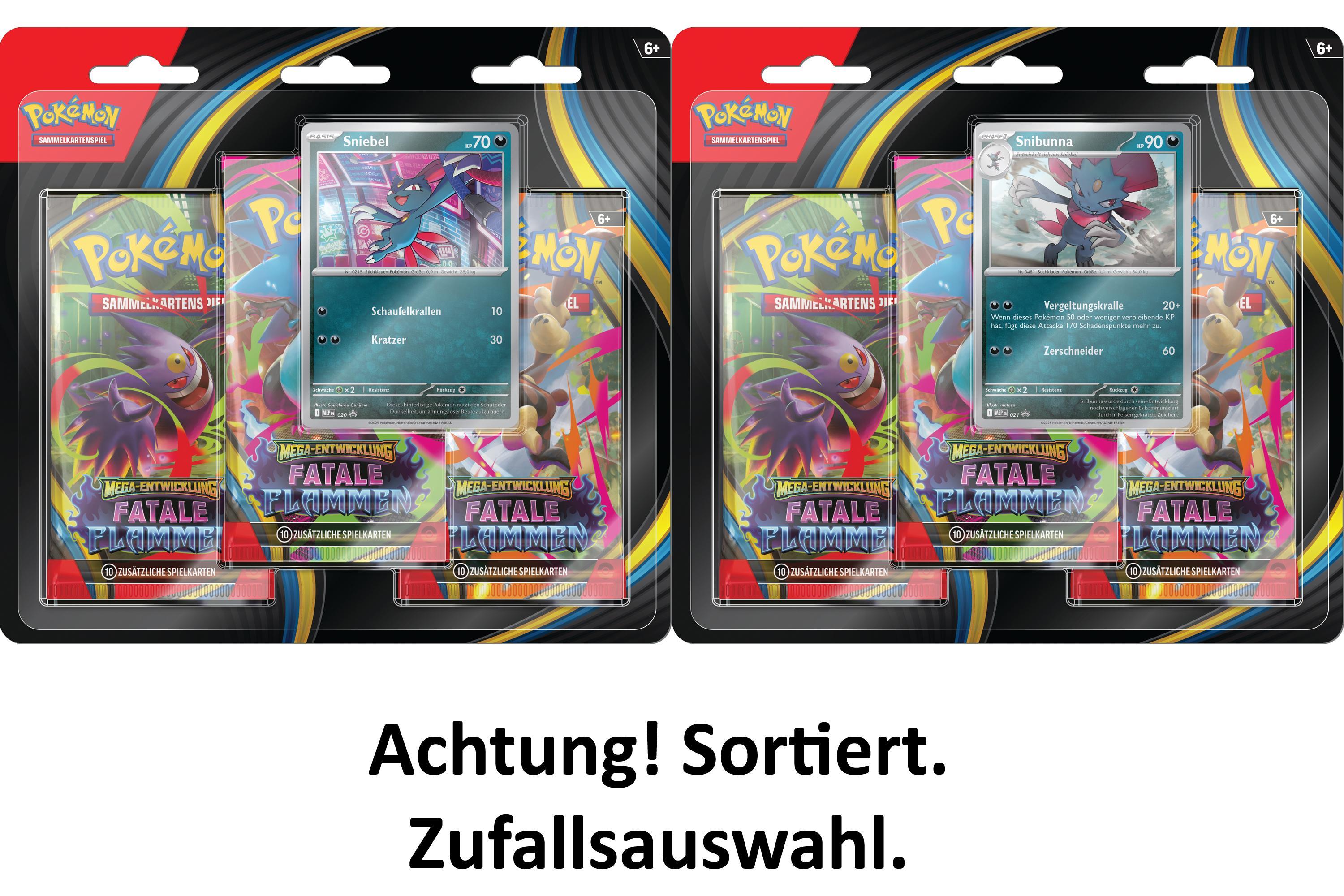 Pokémon Mega-Entwicklung Fatale Flammen 3x Booster+Promo