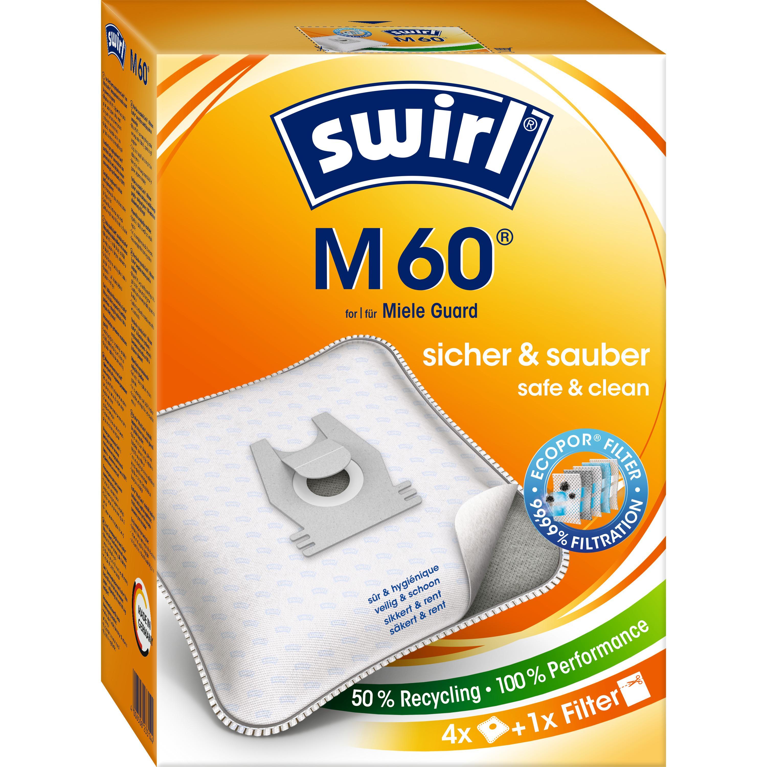 Swirl M60 EcoPro Staubsaugerbeutel für