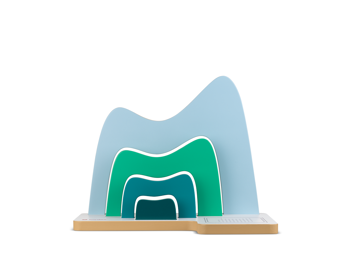 Tonies Berg Standregal mit Magnetstreifen für 40 Tonies