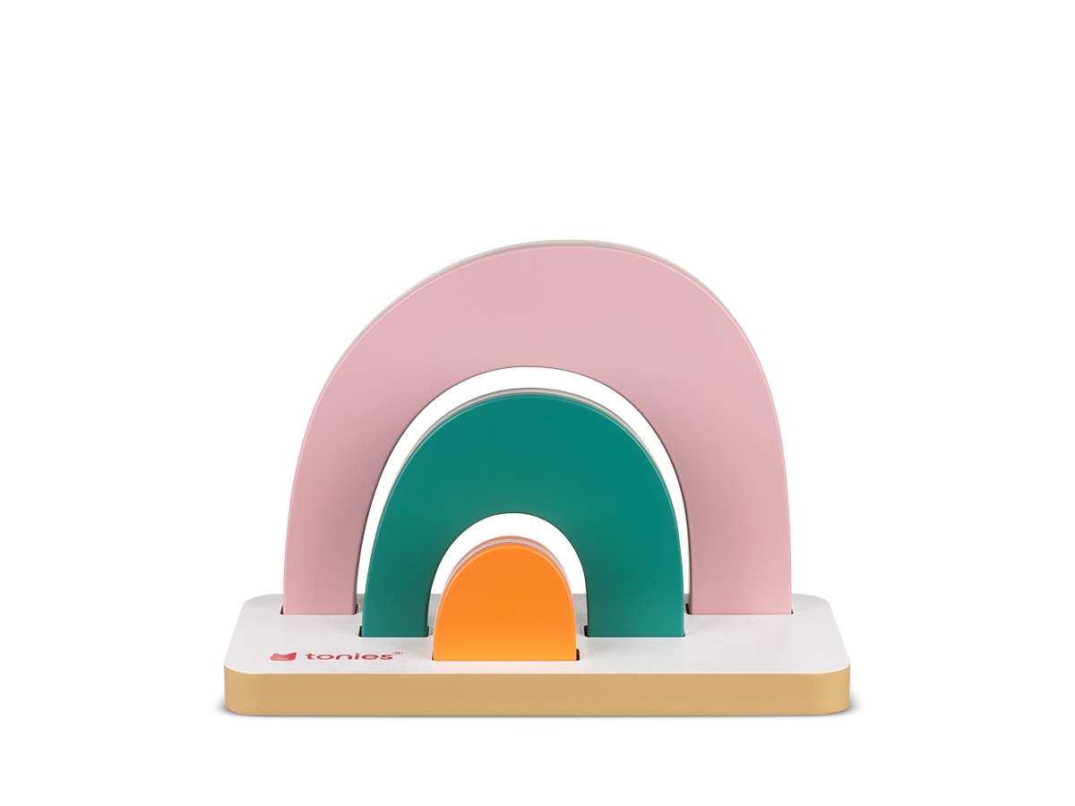 Tonies Mini-Standregal Regenbogen bis 25 Tonies & Toniebox