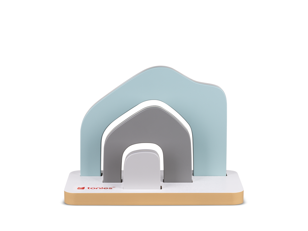 Tonies Mini Standregal Haus – Regenbogen, 25 Tonies